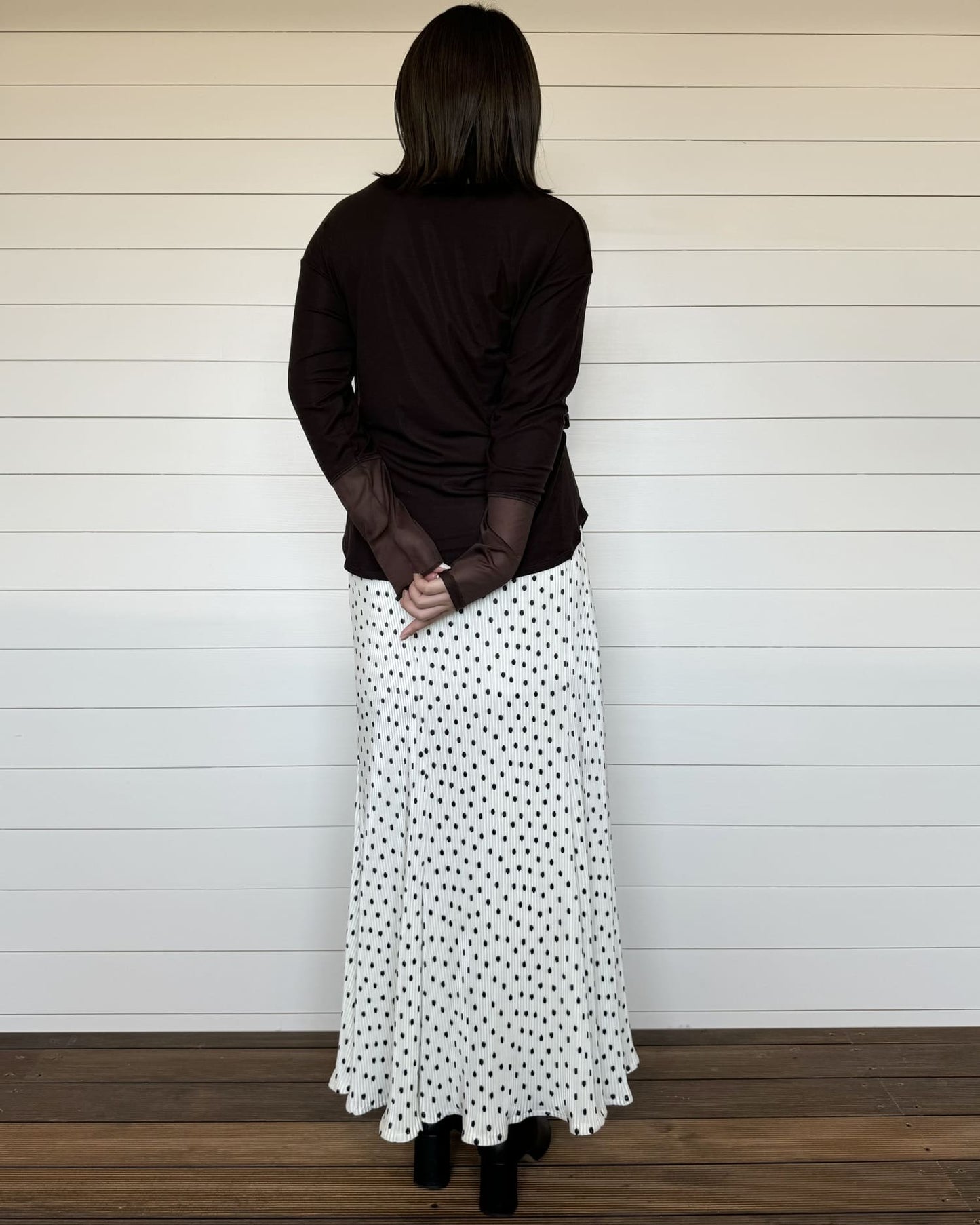 袖シアーカットソー