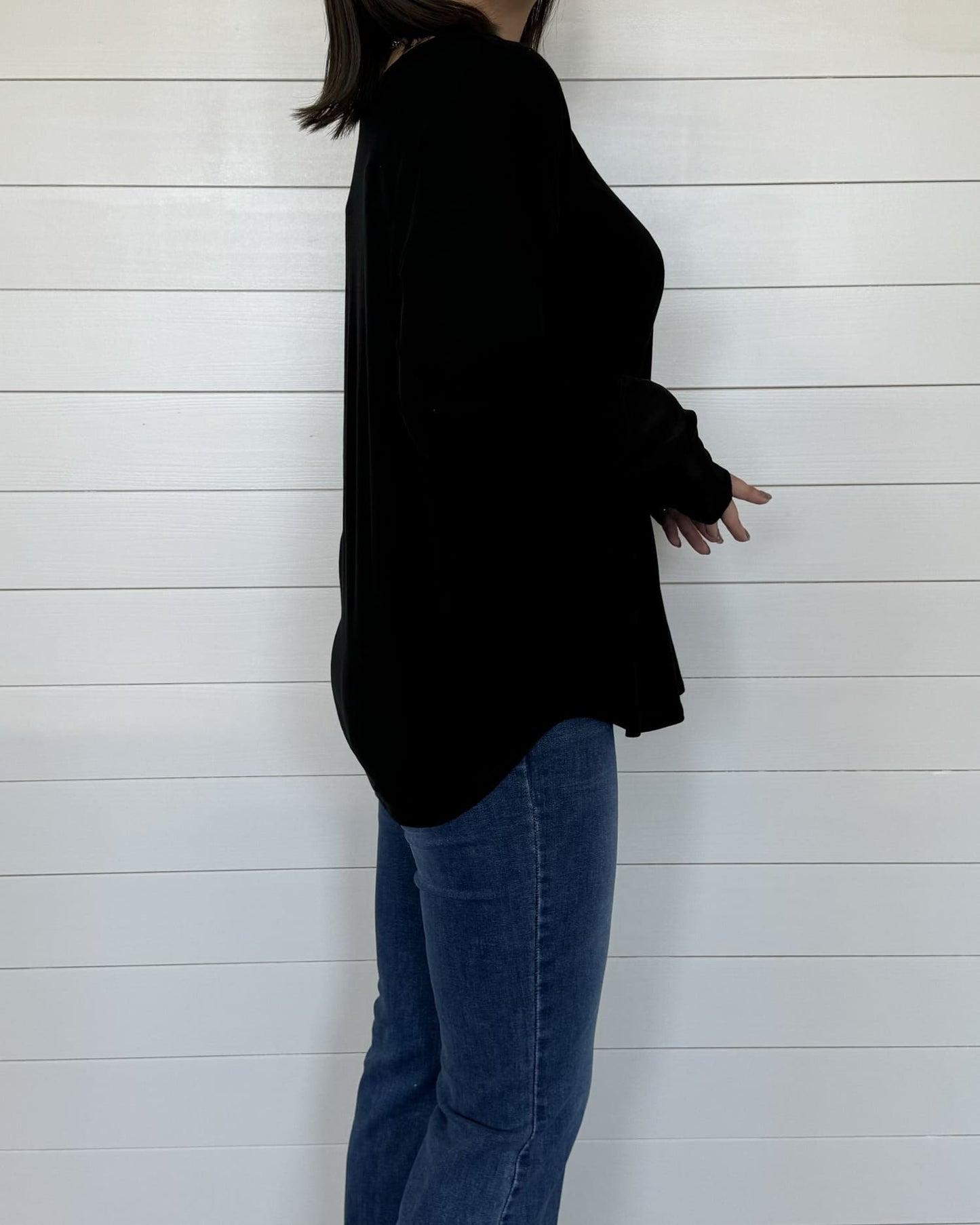 袖シアーカットソー