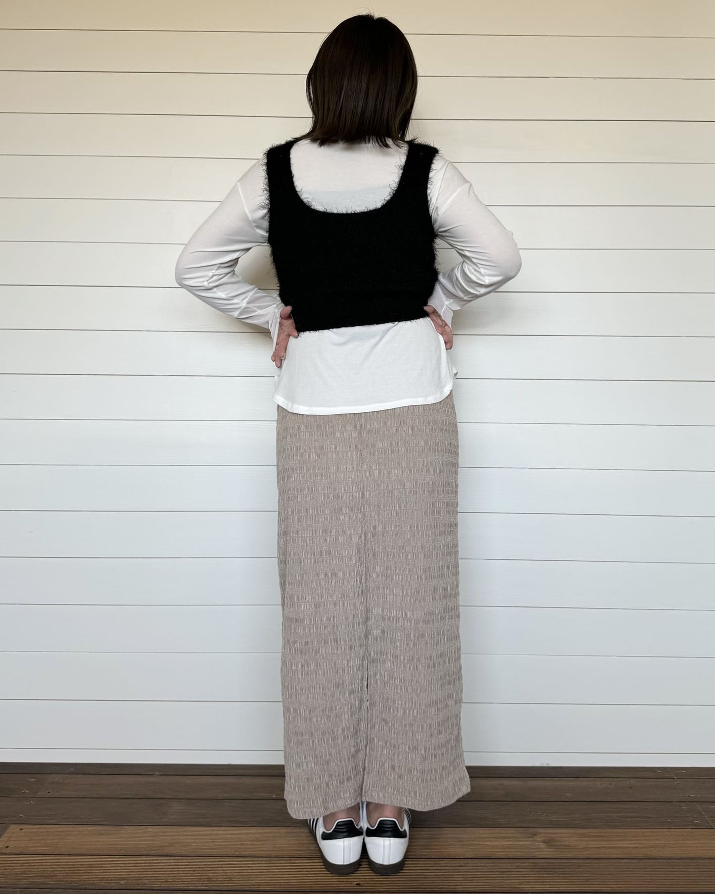 クロップドニットビスチェ