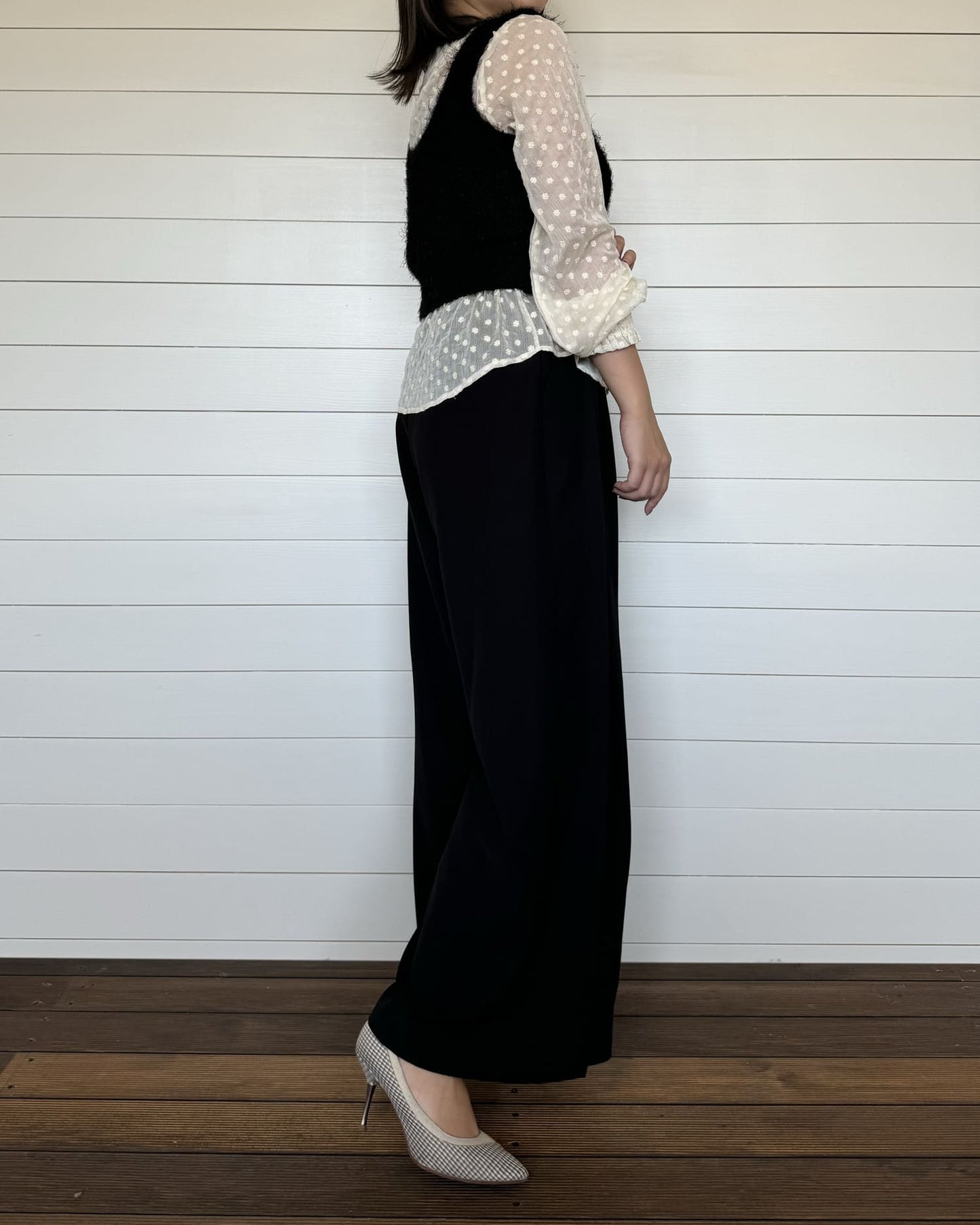 クロップドニットビスチェ