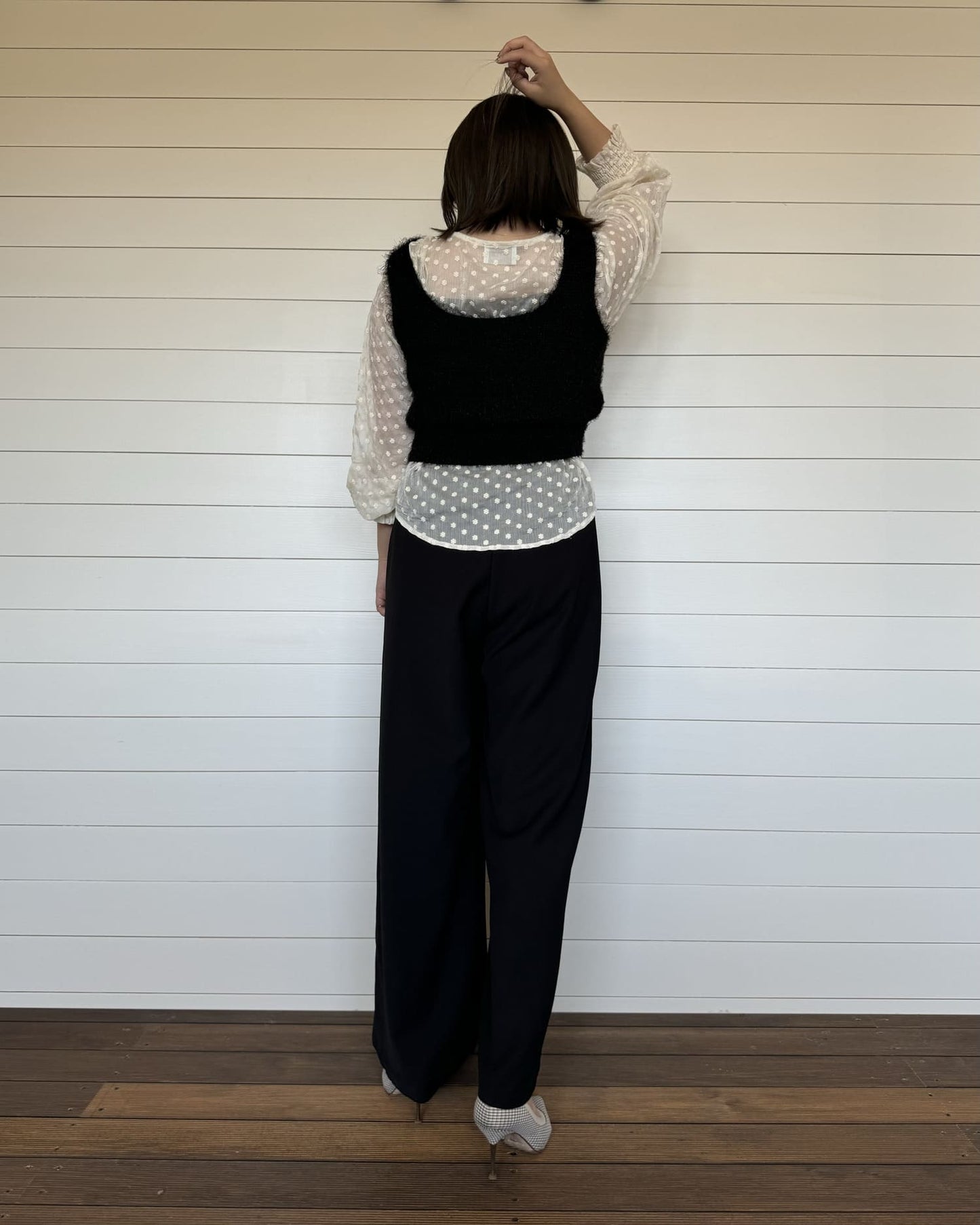 クロップドニットビスチェ