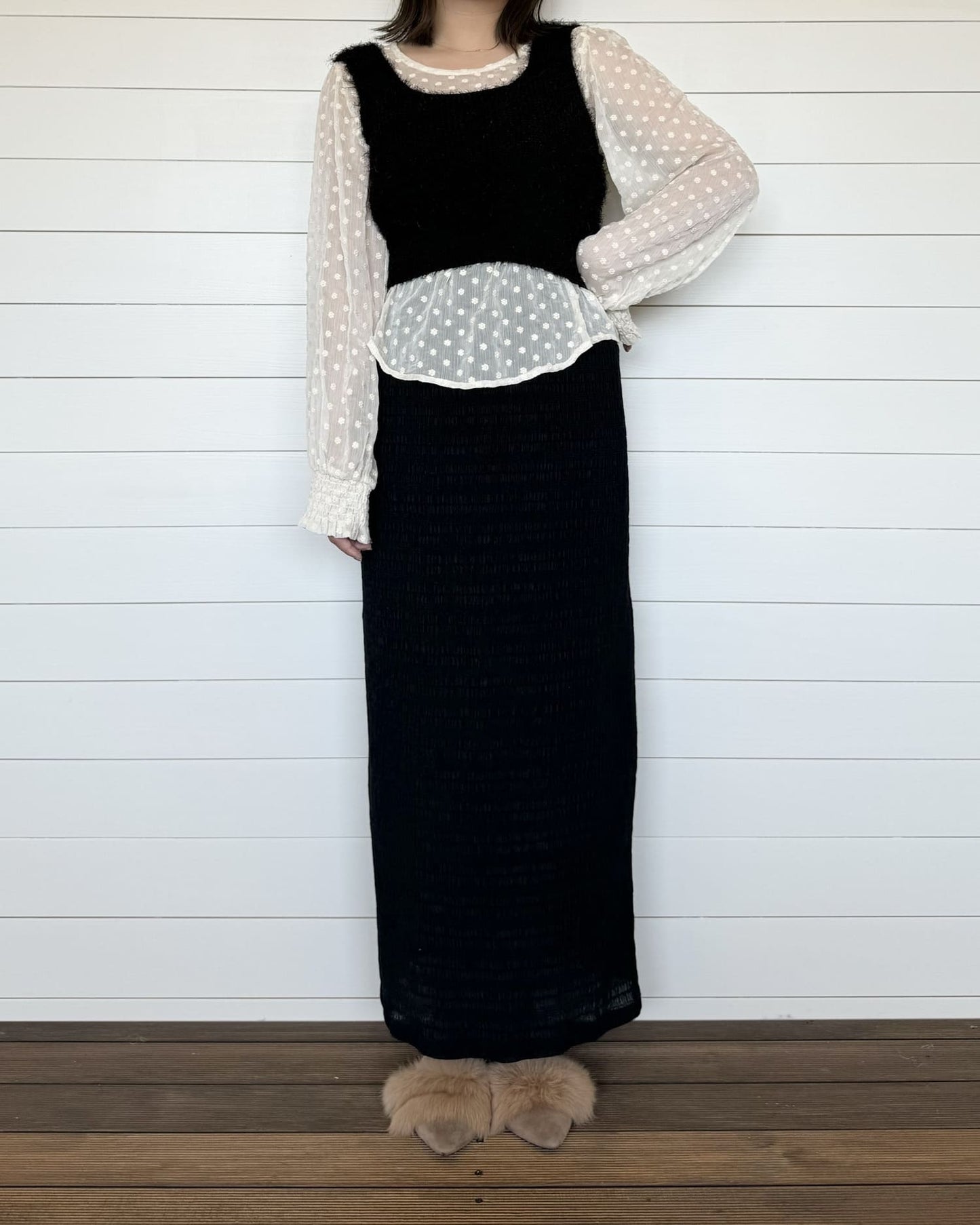 クロップドニットビスチェ