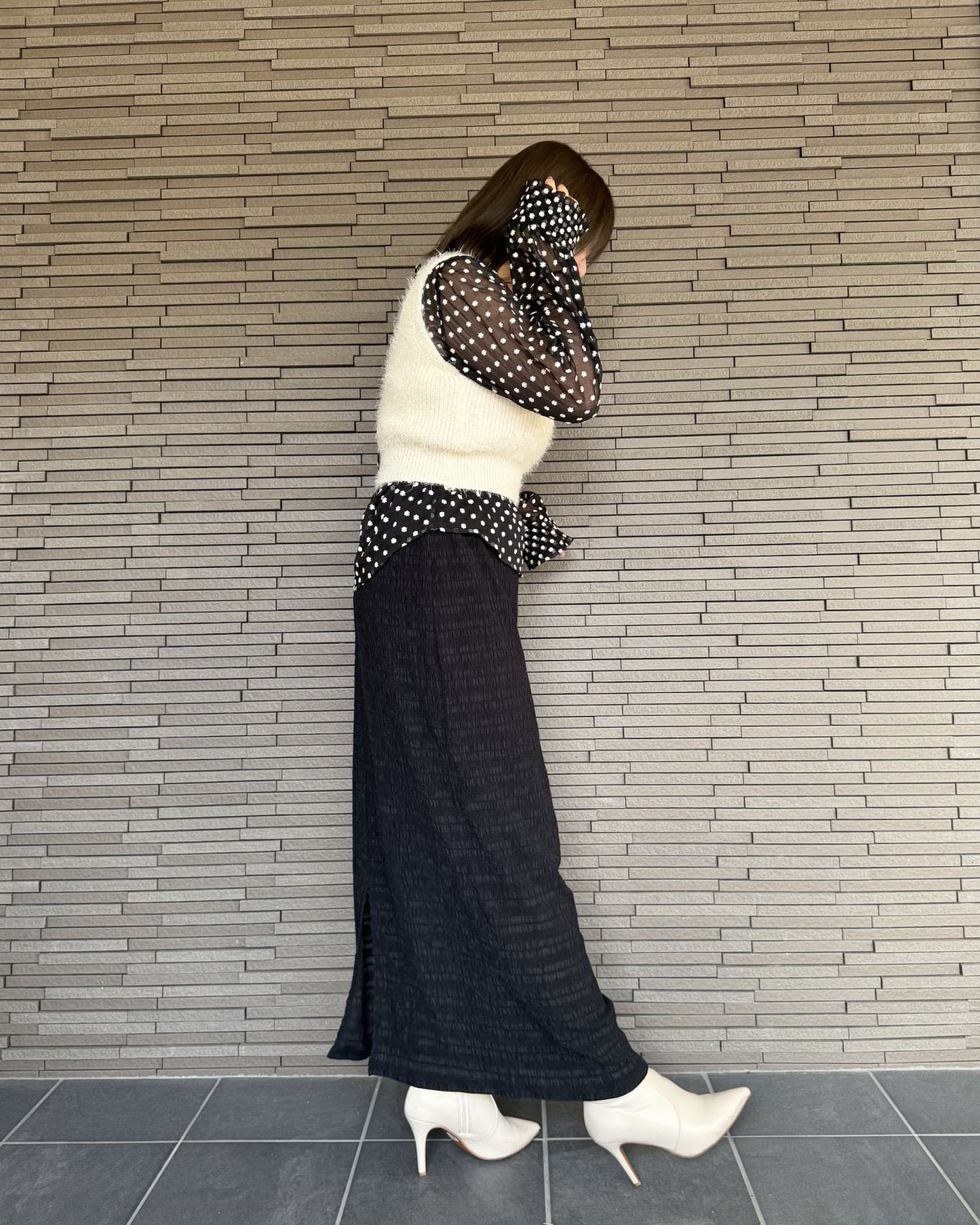 クロップドニットビスチェ