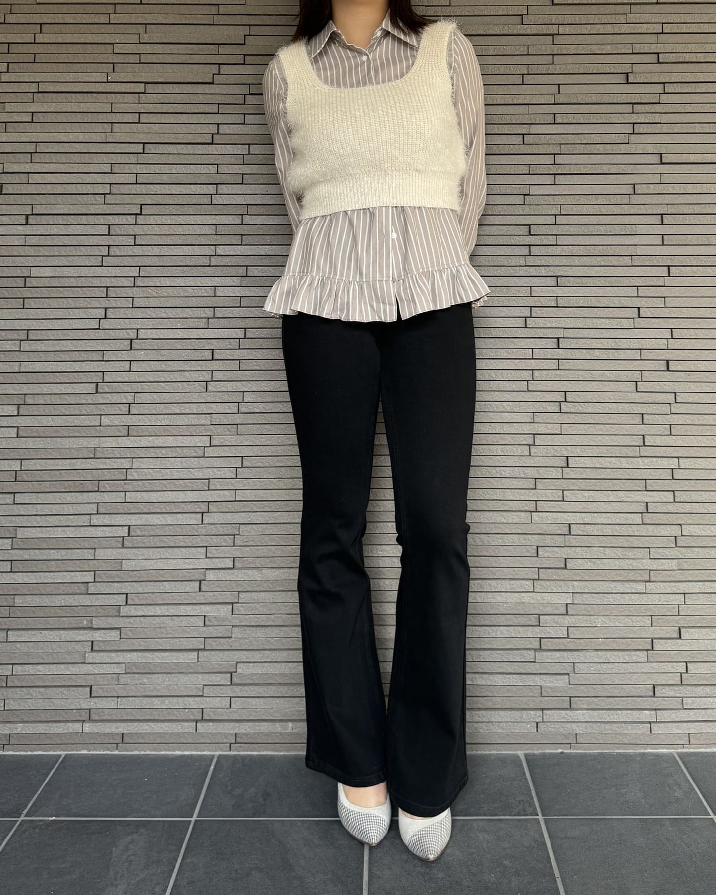 クロップドニットビスチェ