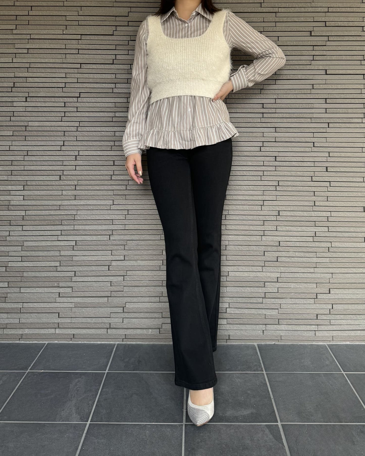 クロップドニットビスチェ