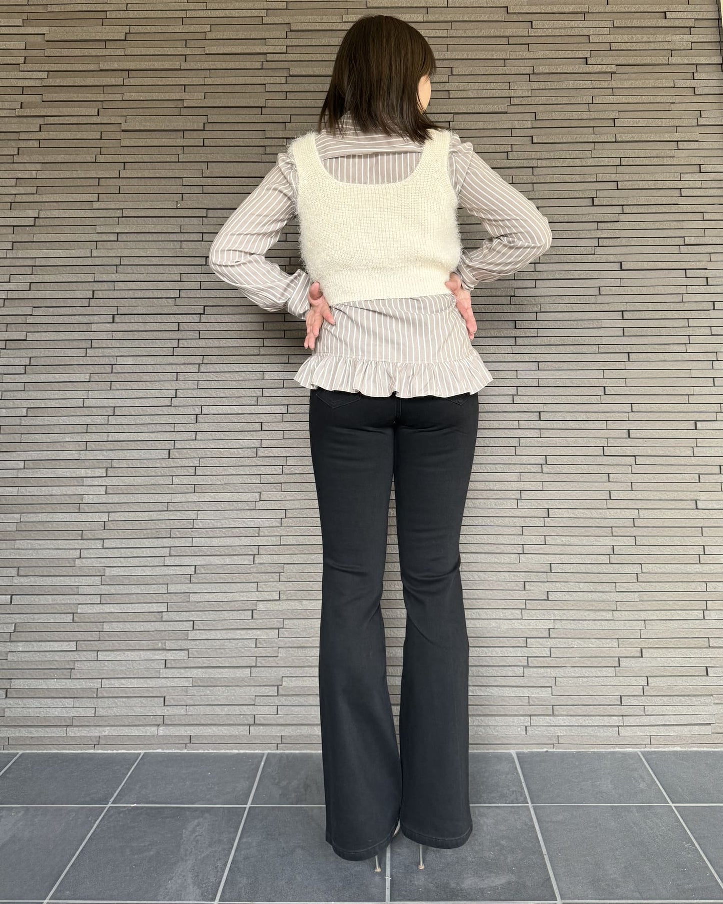 クロップドニットビスチェ