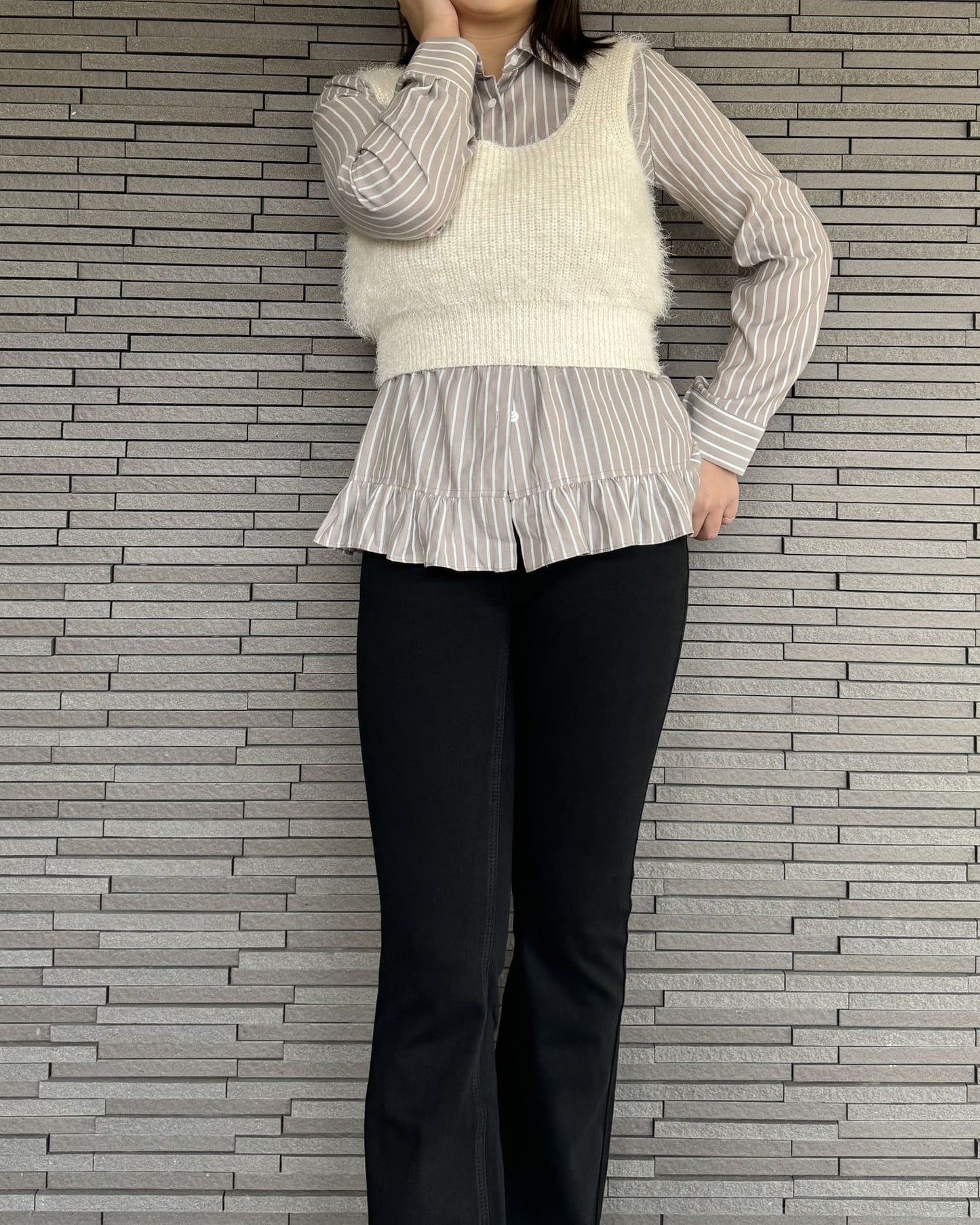 クロップドニットビスチェ