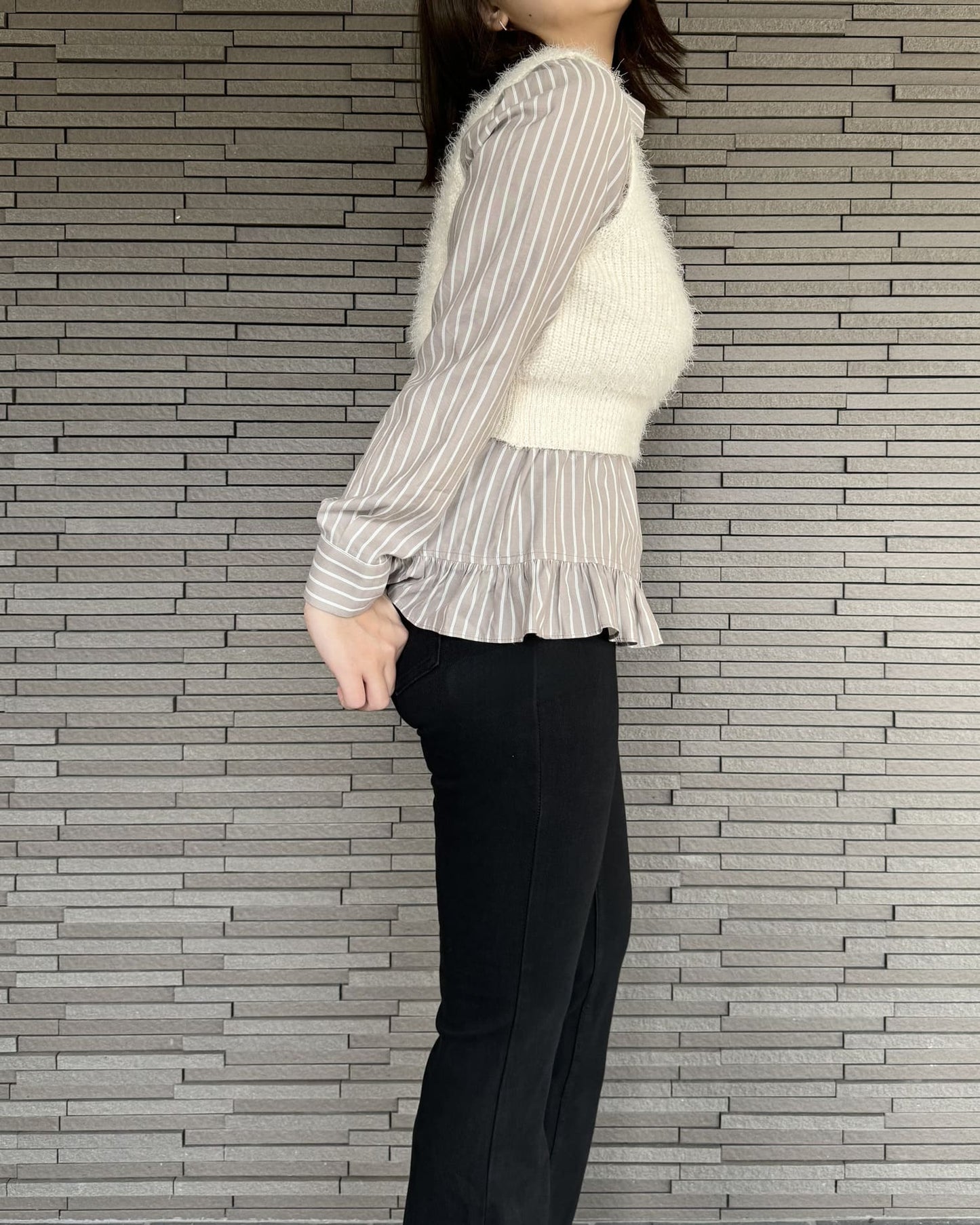 クロップドニットビスチェ