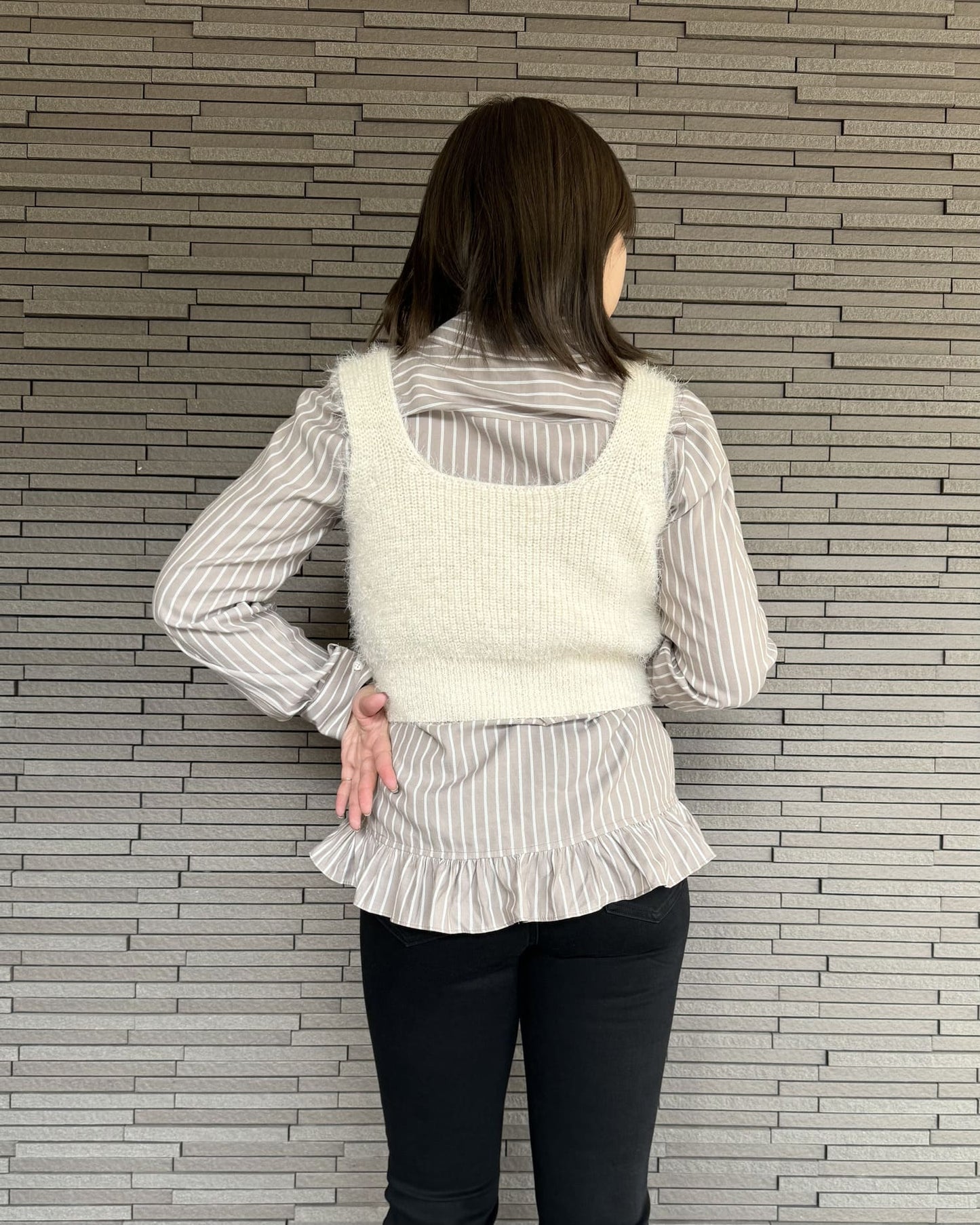 クロップドニットビスチェ