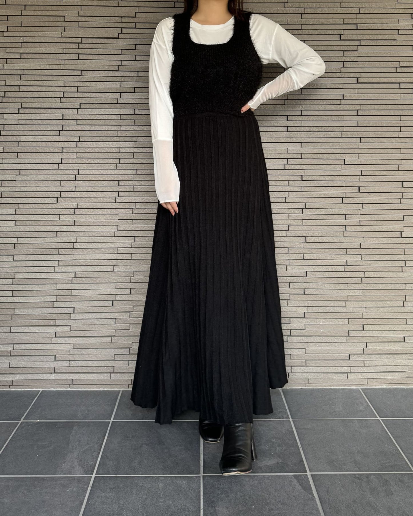 クロップドニットビスチェ