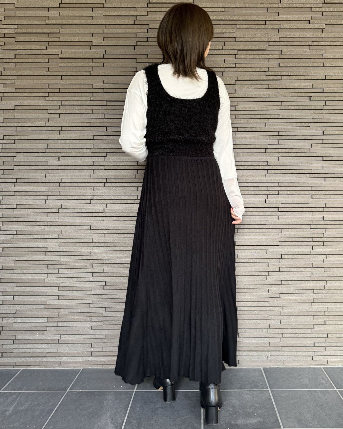 クロップドニットビスチェ