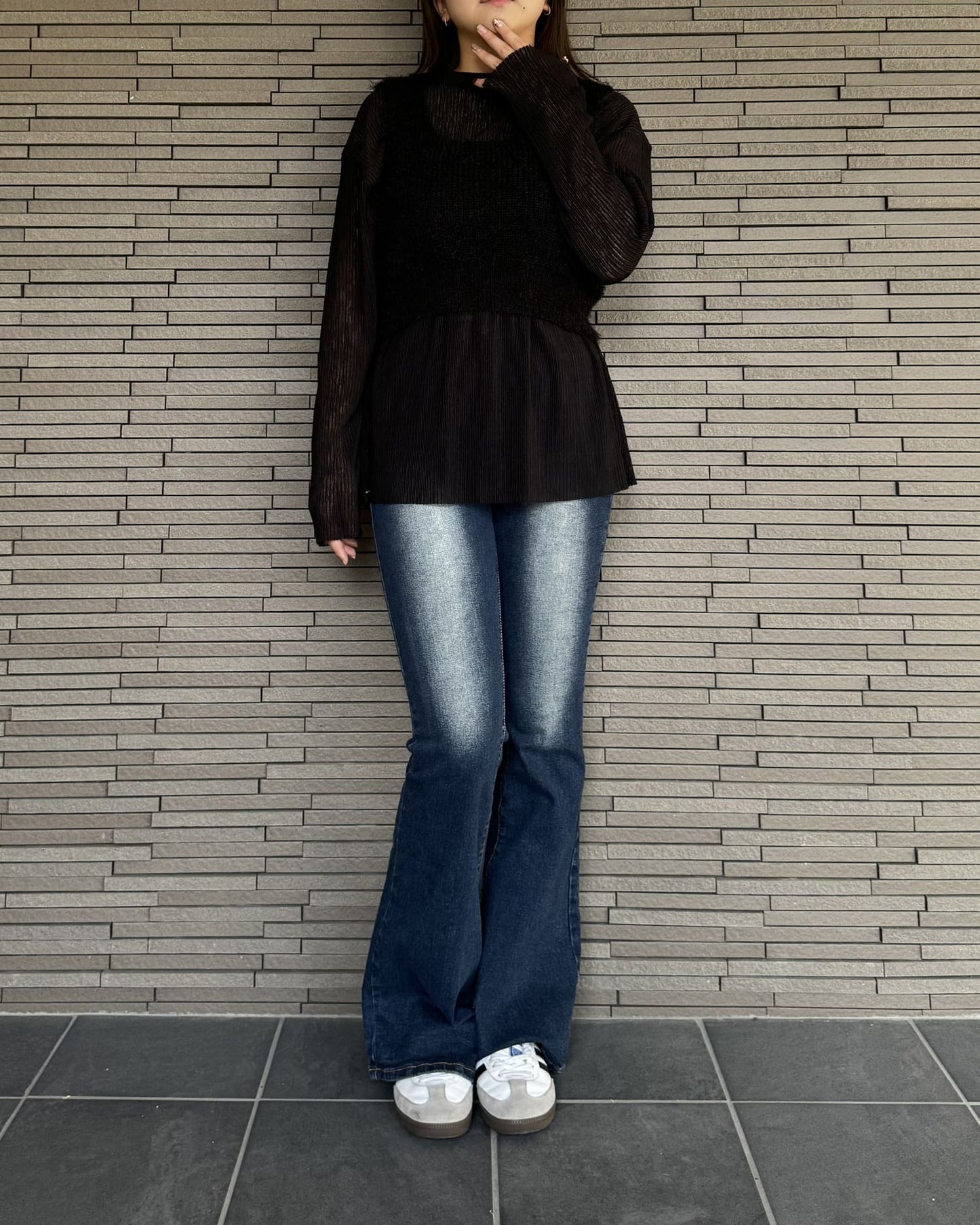 クロップドニットビスチェ