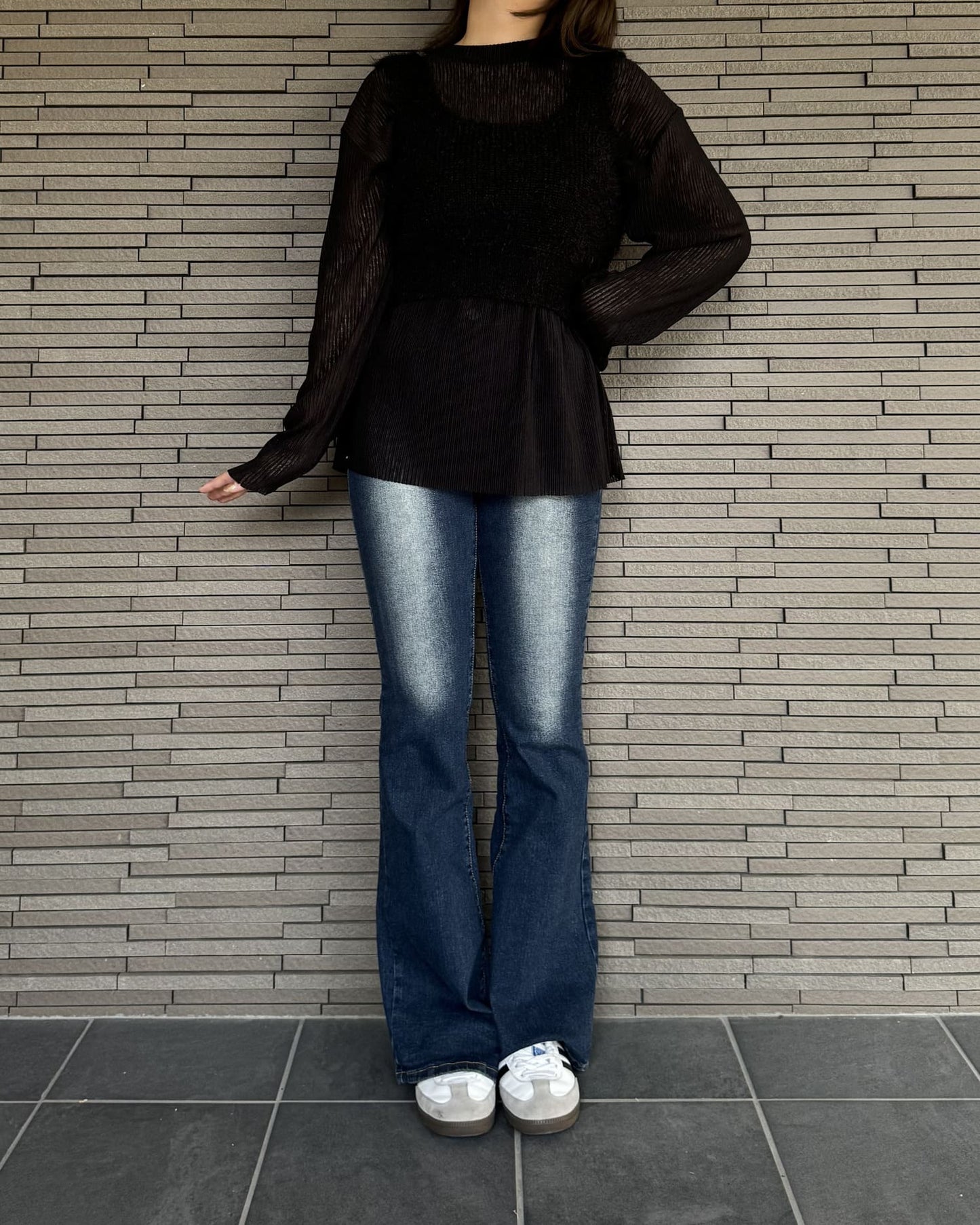 クロップドニットビスチェ