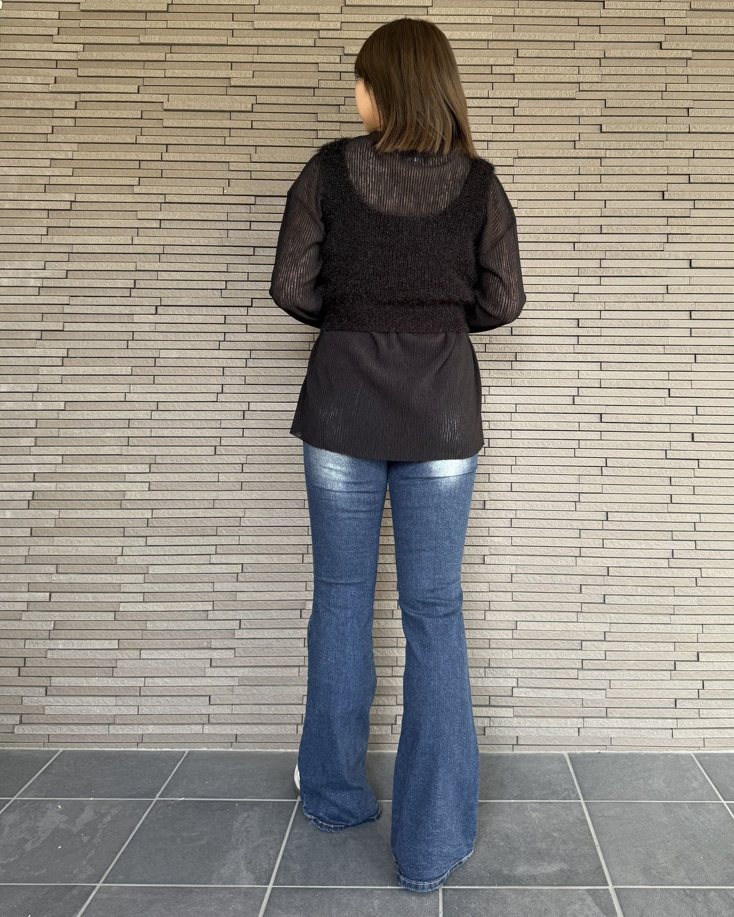 クロップドニットビスチェ