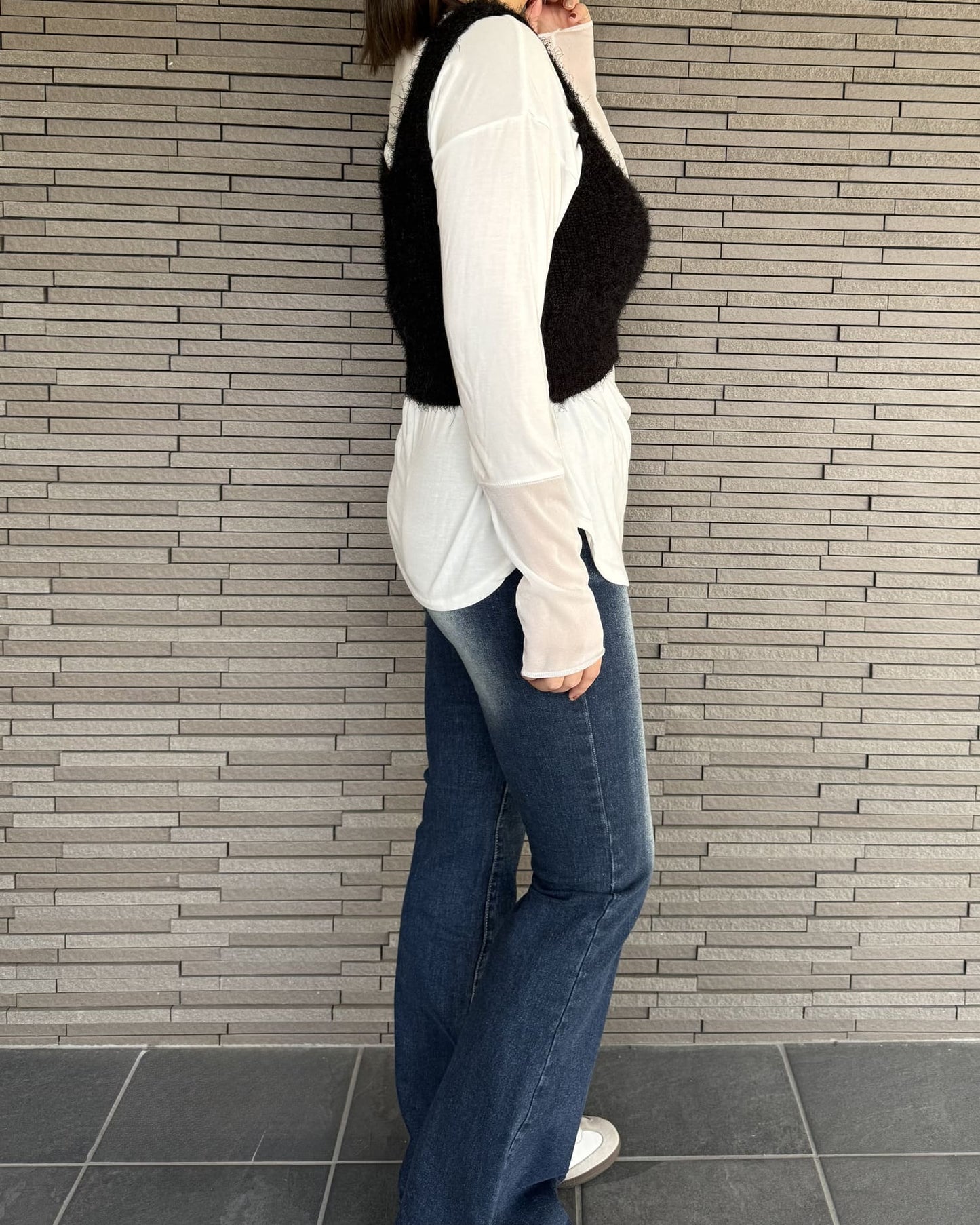 クロップドニットビスチェ