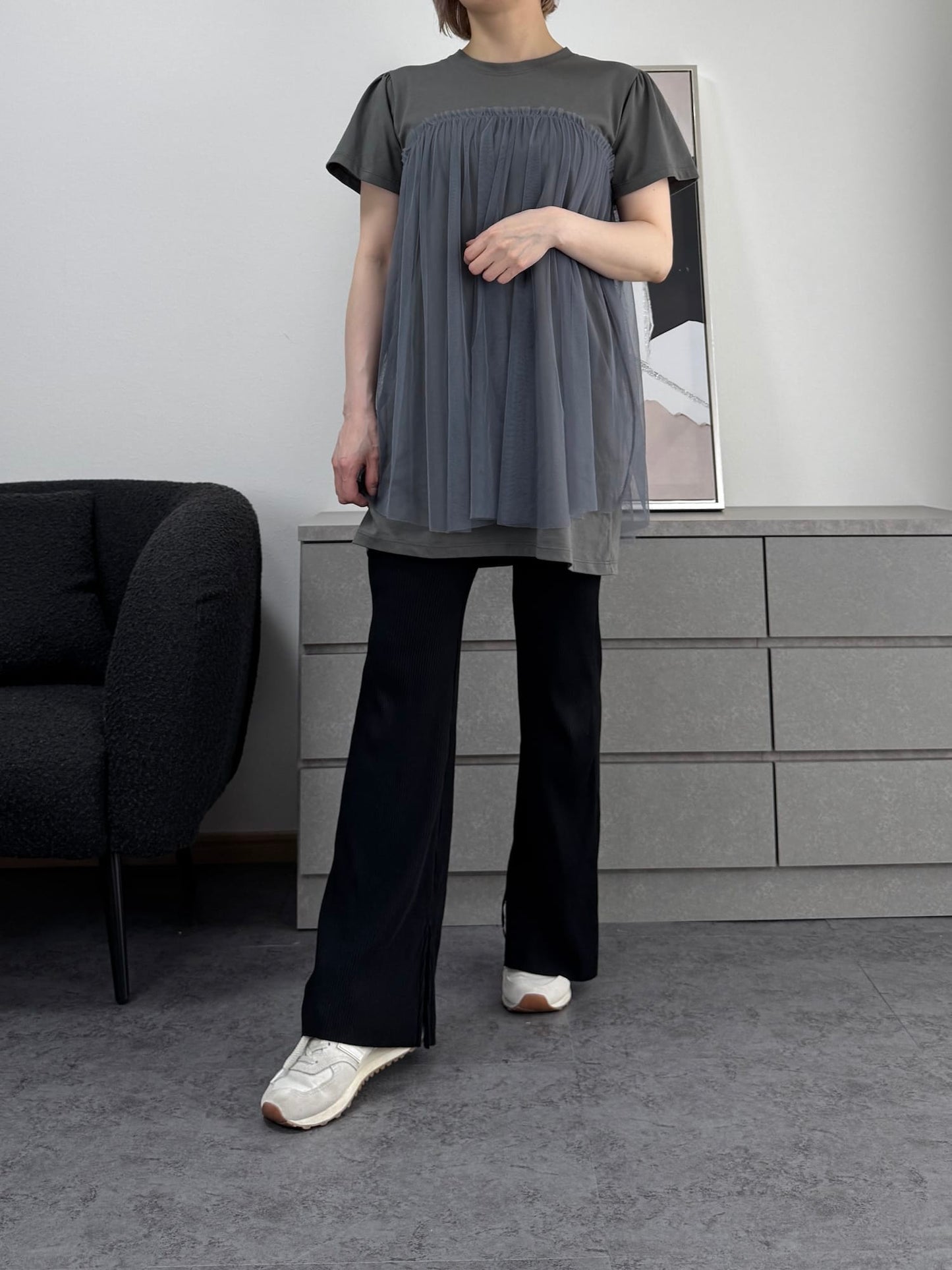 リブサマーニットパンツ