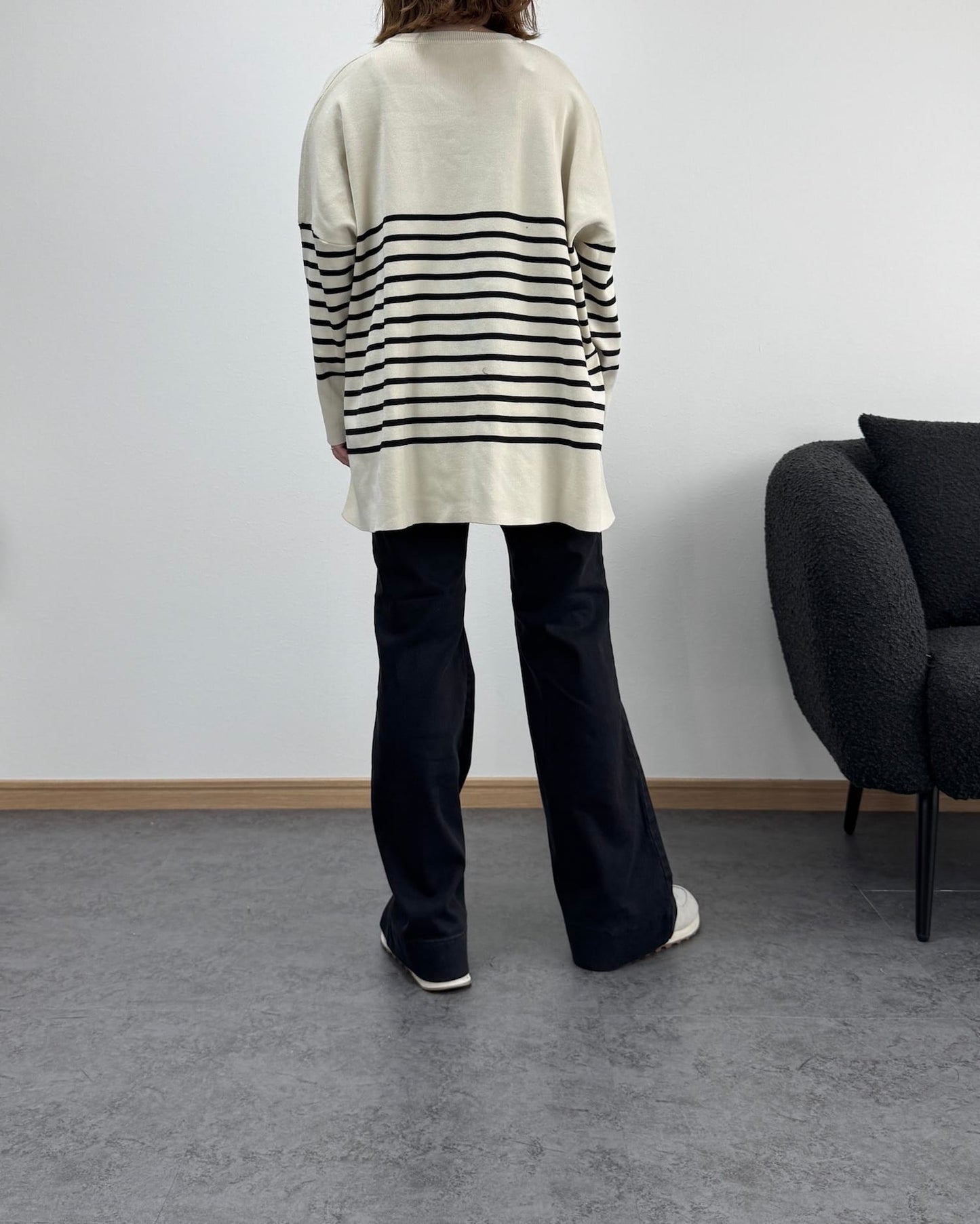 裾切り替えデニム