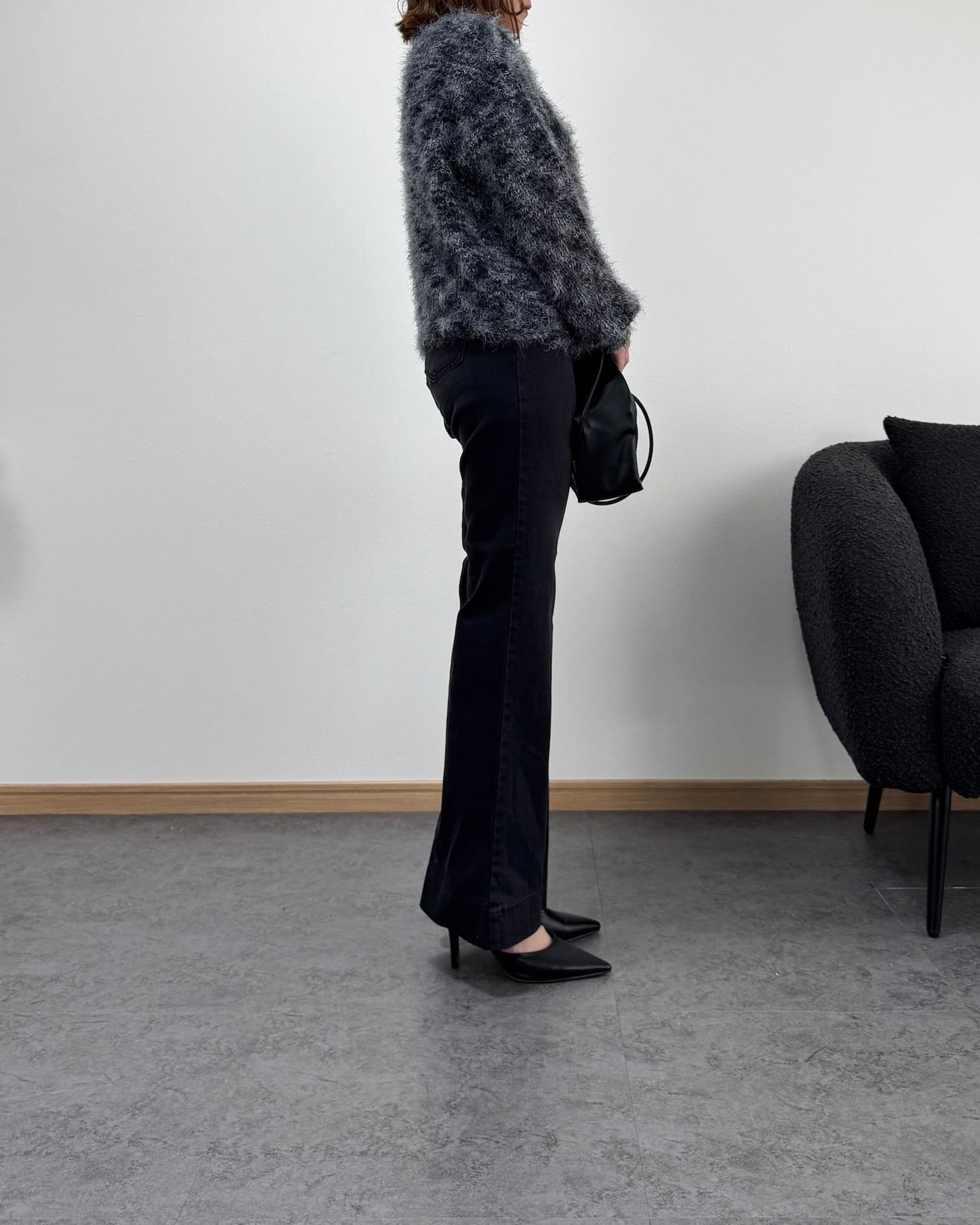 裾切り替えデニム