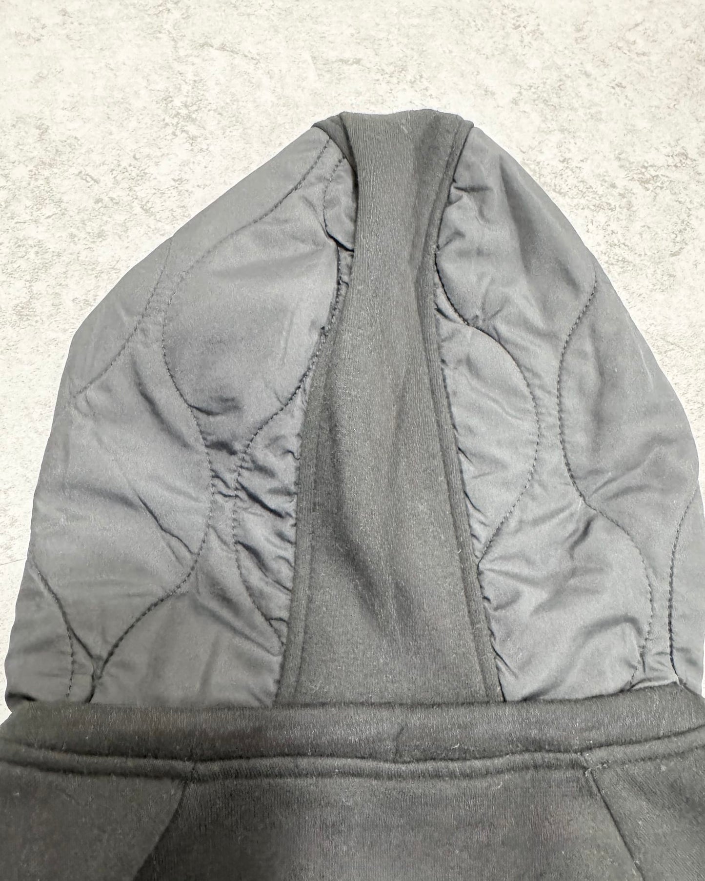 異素材コンビ裏起毛パーカー