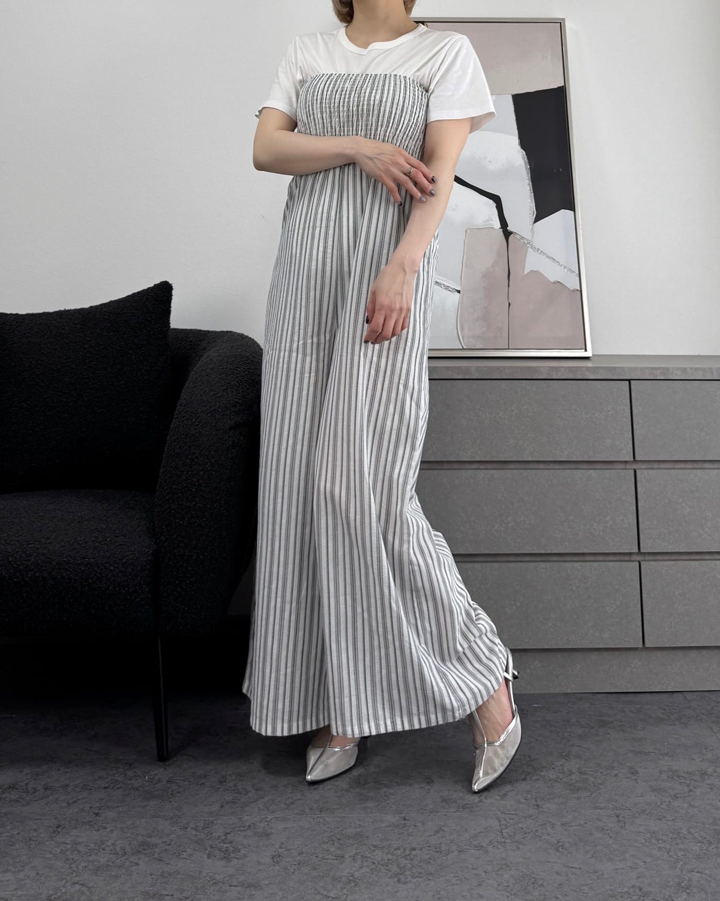 ストライプベアオールインワン