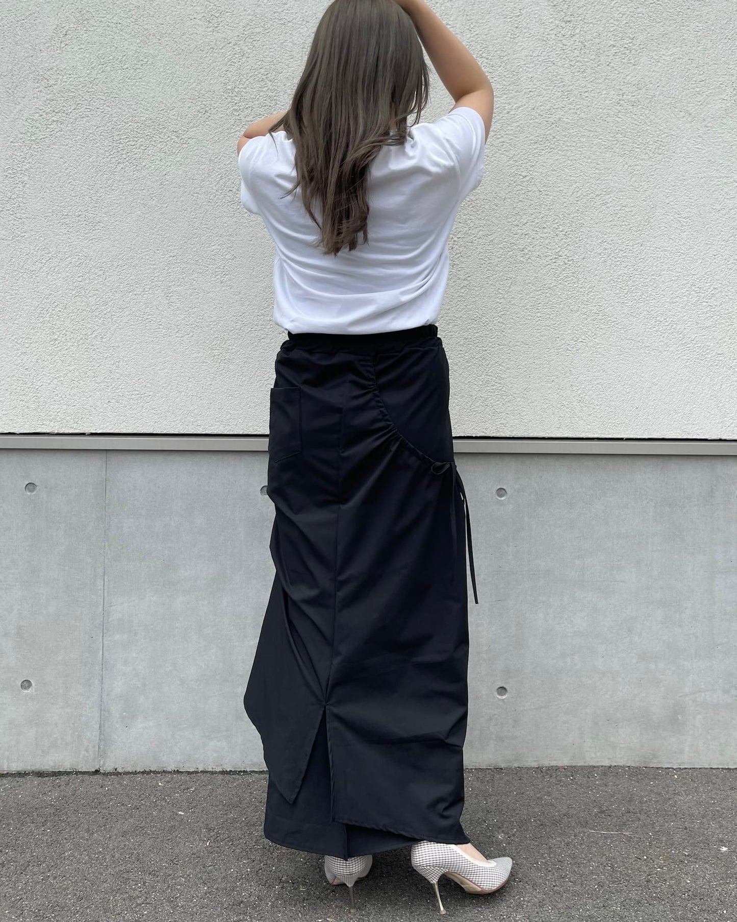 アシメシャーリーングスカート