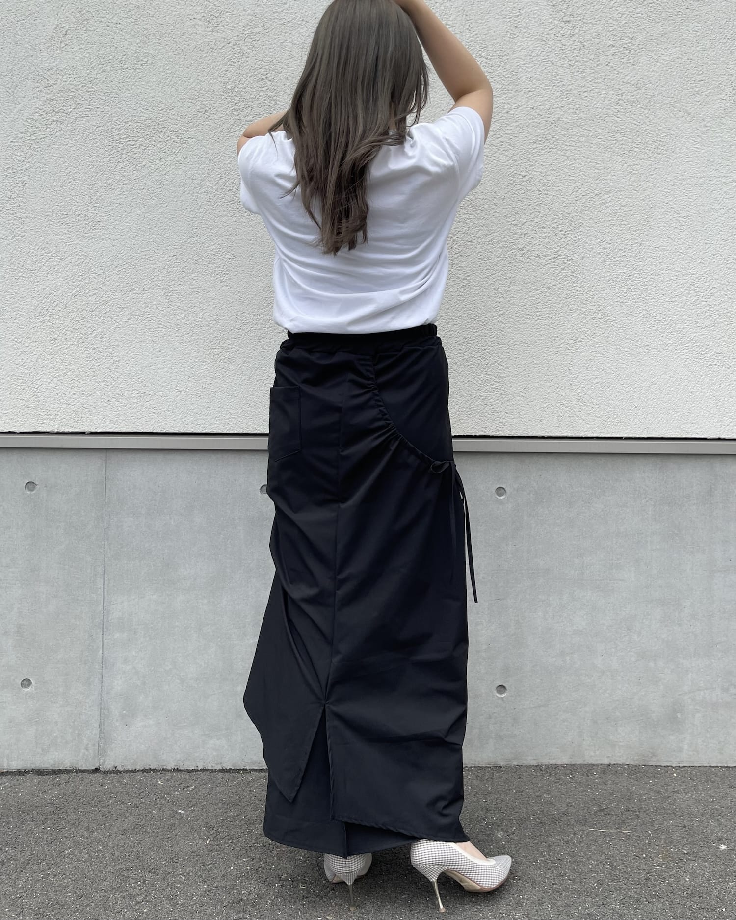 アシメシャーリーングスカート