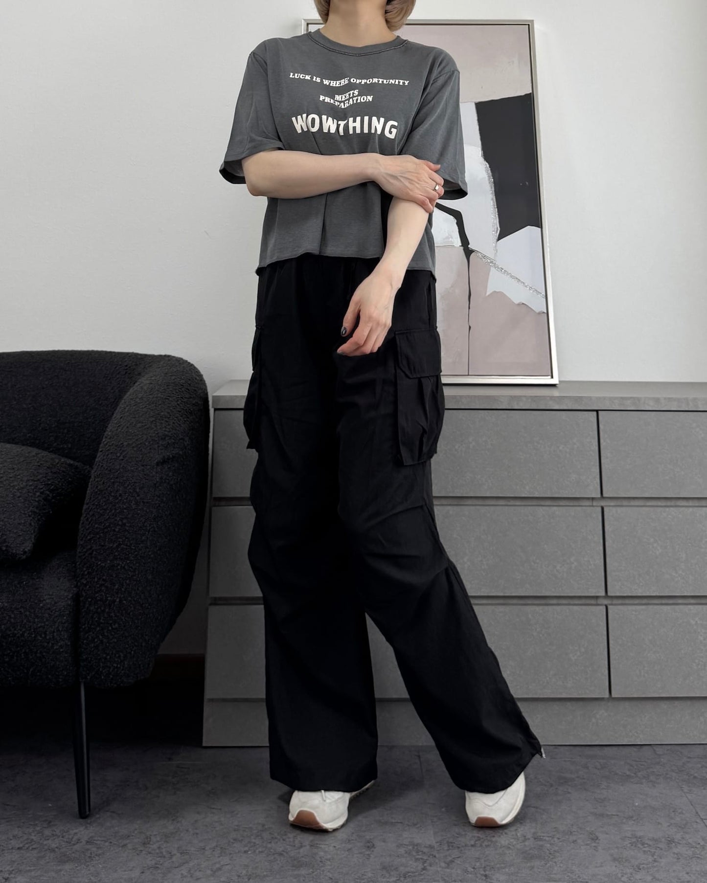 ヴィンテージ風クロップドTシャツ