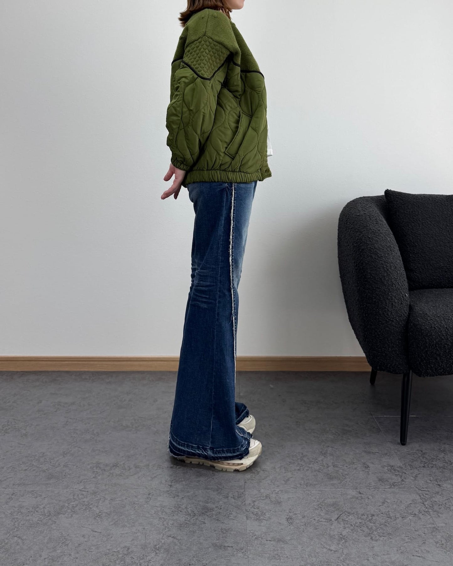 ニットコンビナイロンカーディガン