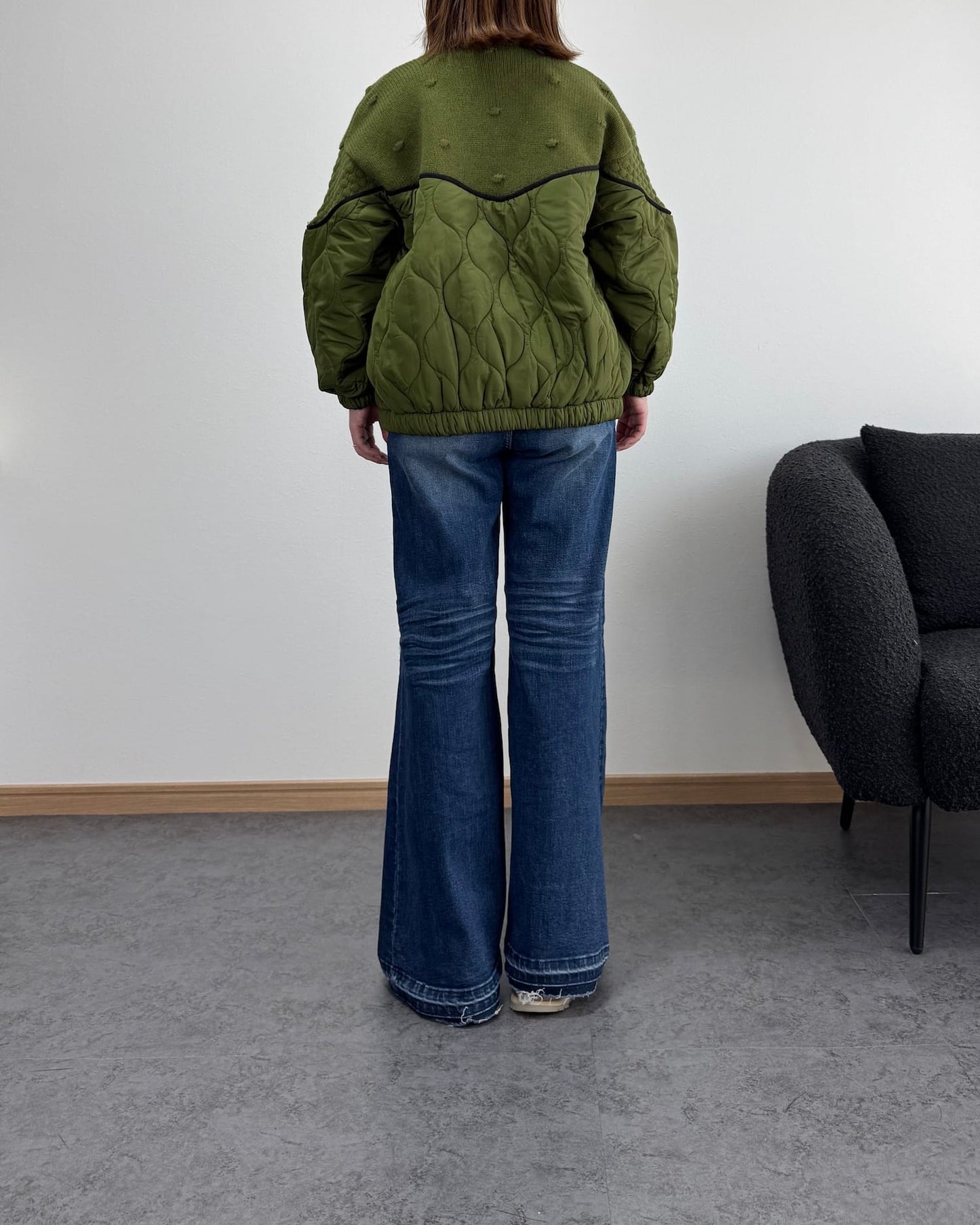 ニットコンビナイロンカーディガン