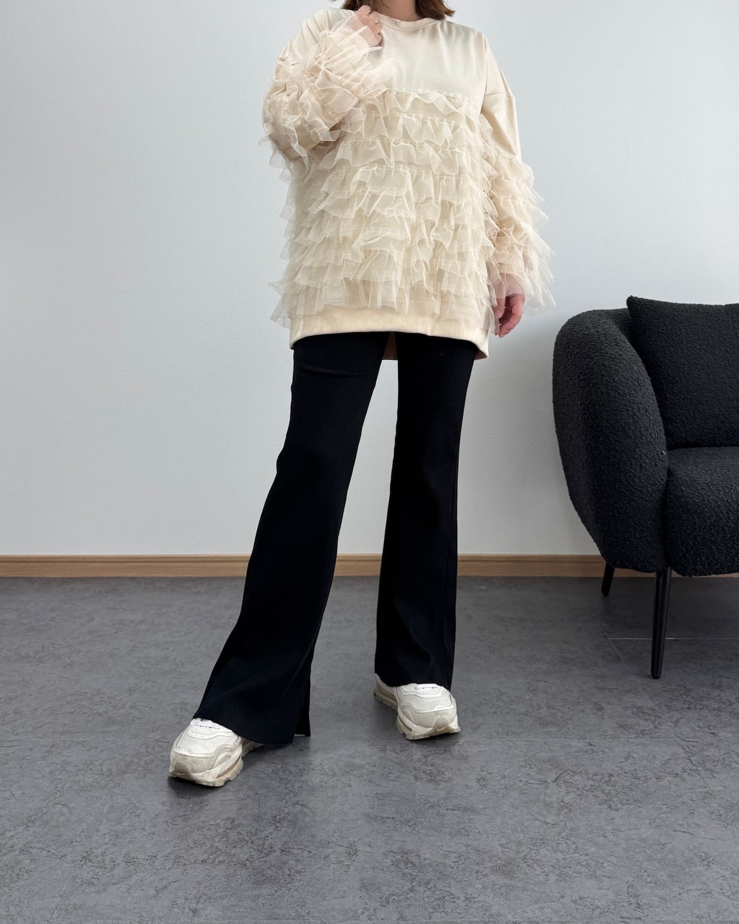 チュールコンビロングトレーナー