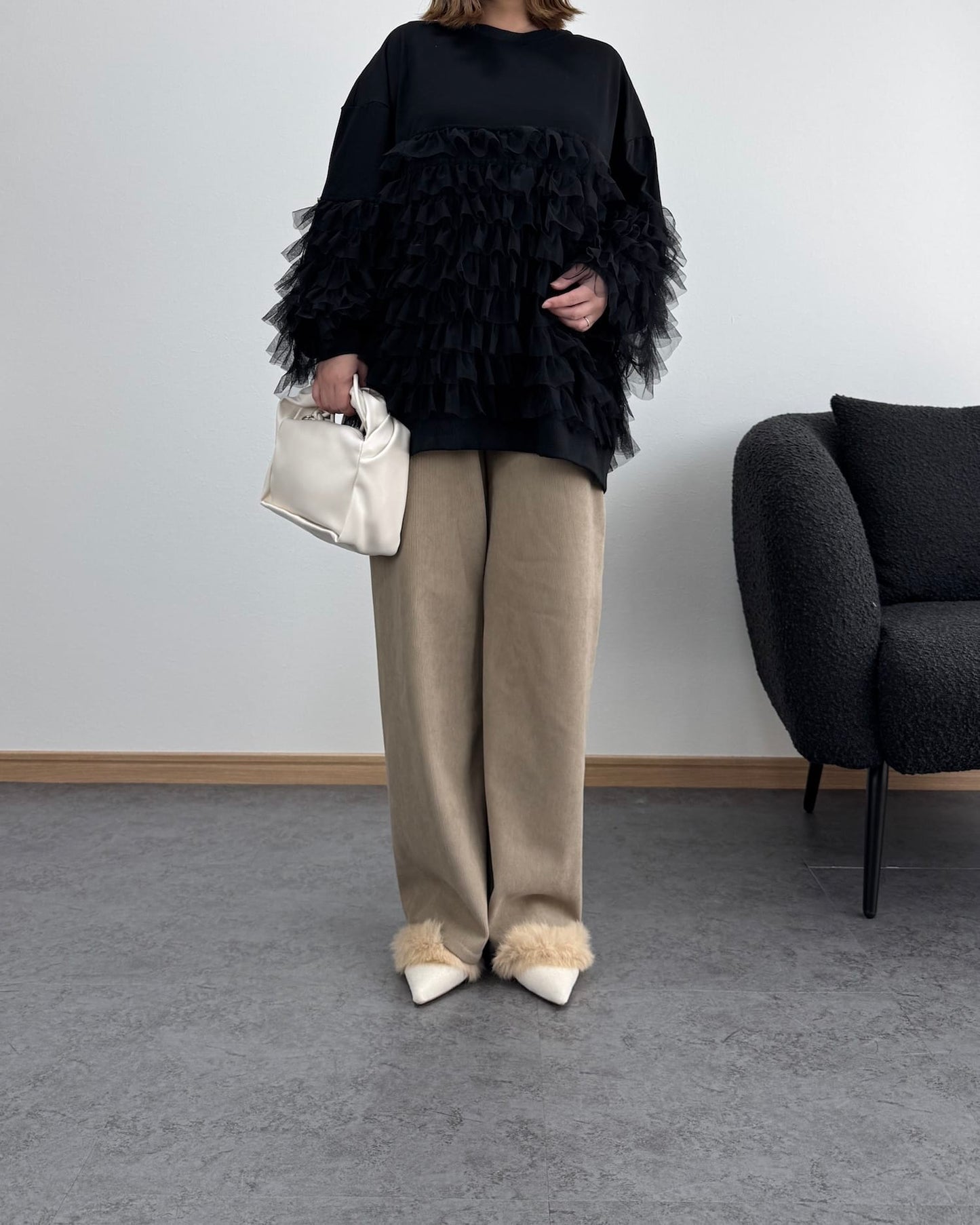 チュールコンビロングトレーナー