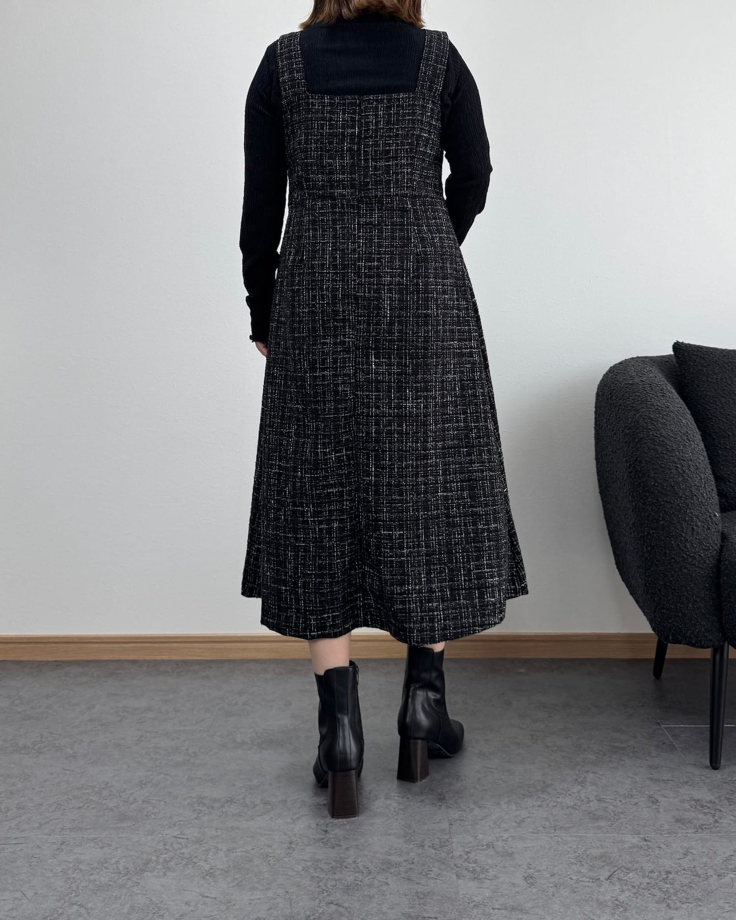 ラメツイードワンピース