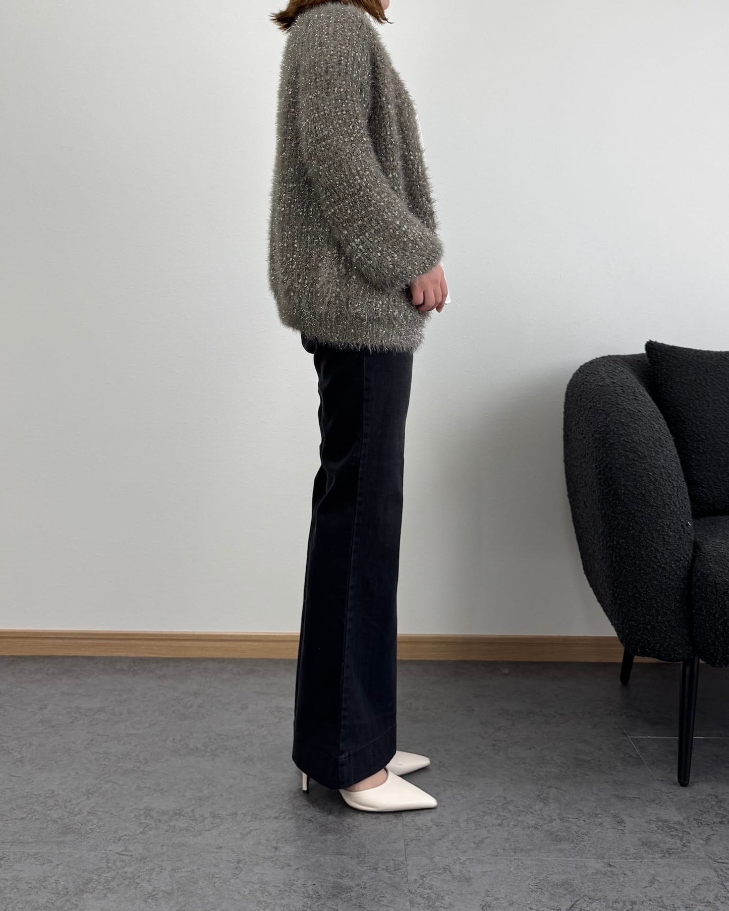 裾切り替えデニム