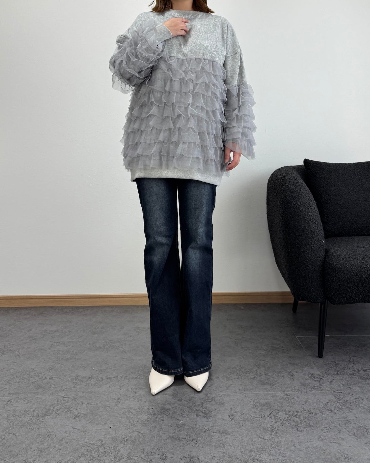 チュールコンビロングトレーナー