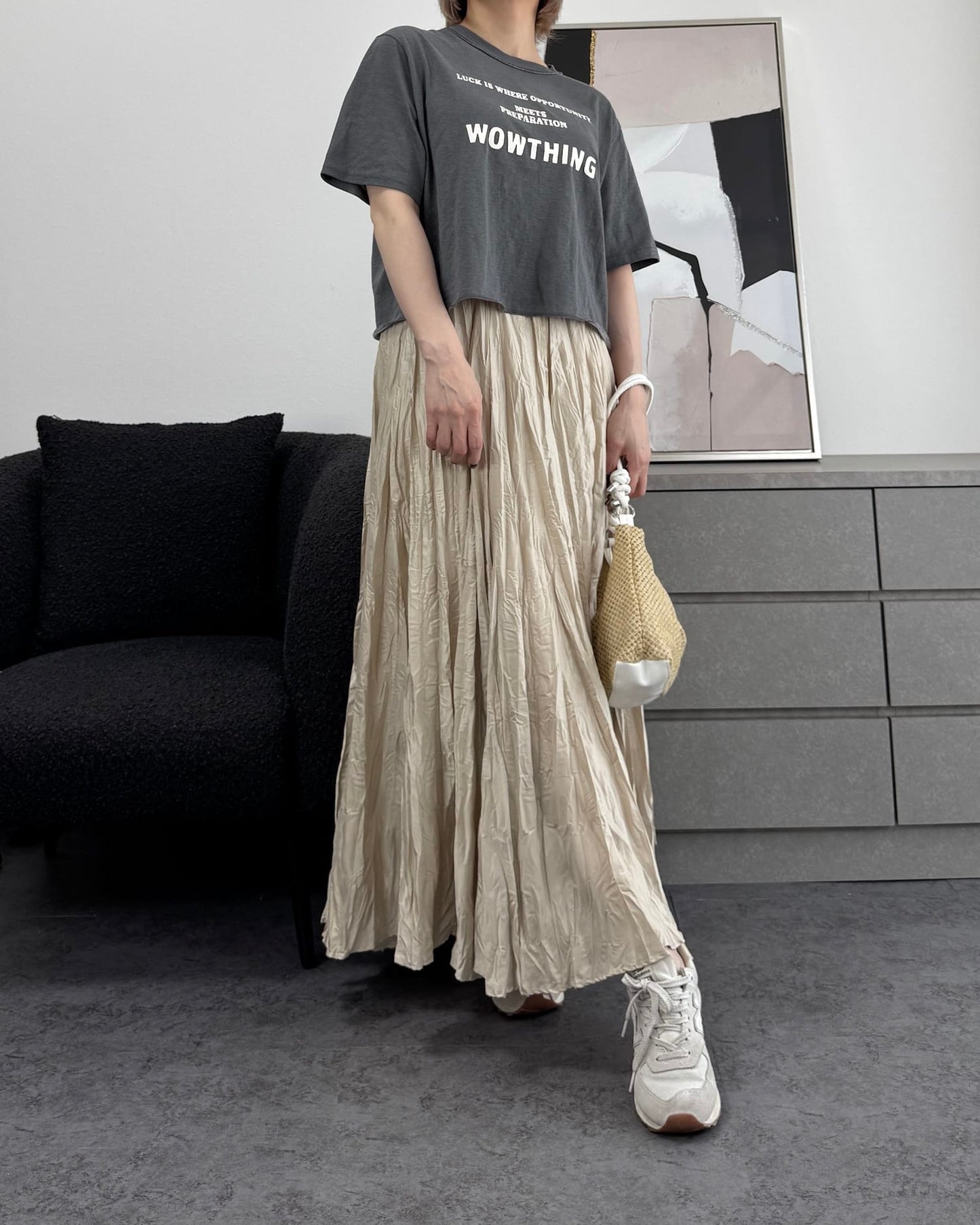 ヴィンテージ風クロップドTシャツ
