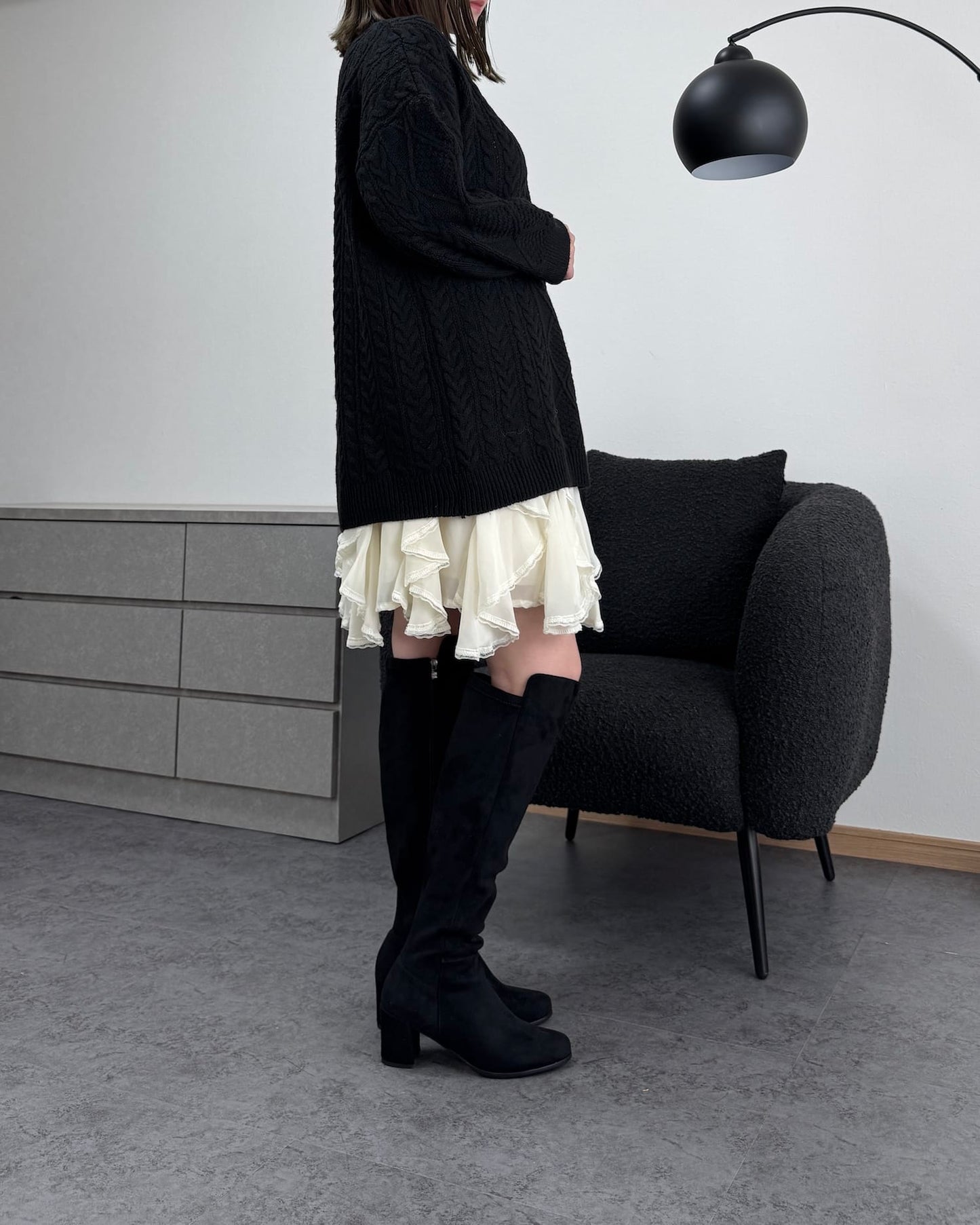 レイヤードレーススカート