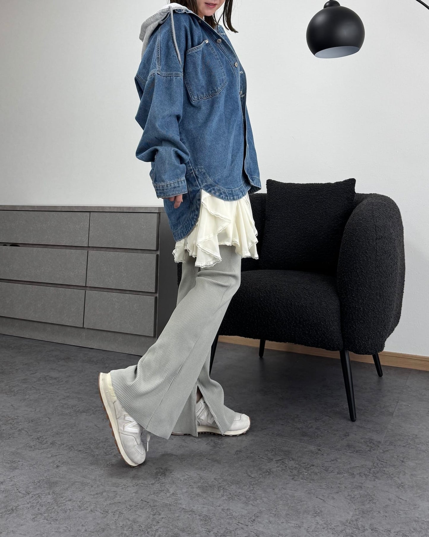 レイヤードレーススカート