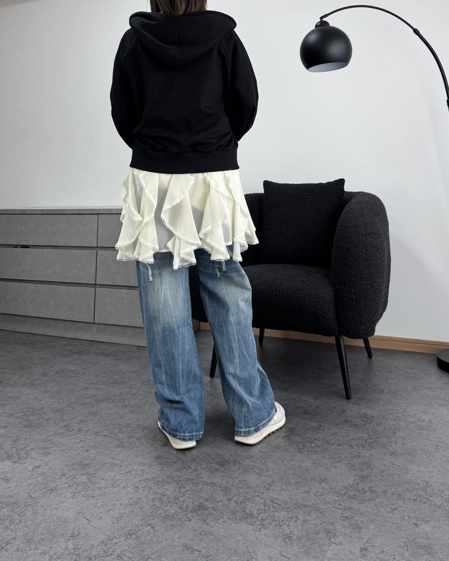 レイヤードレーススカート