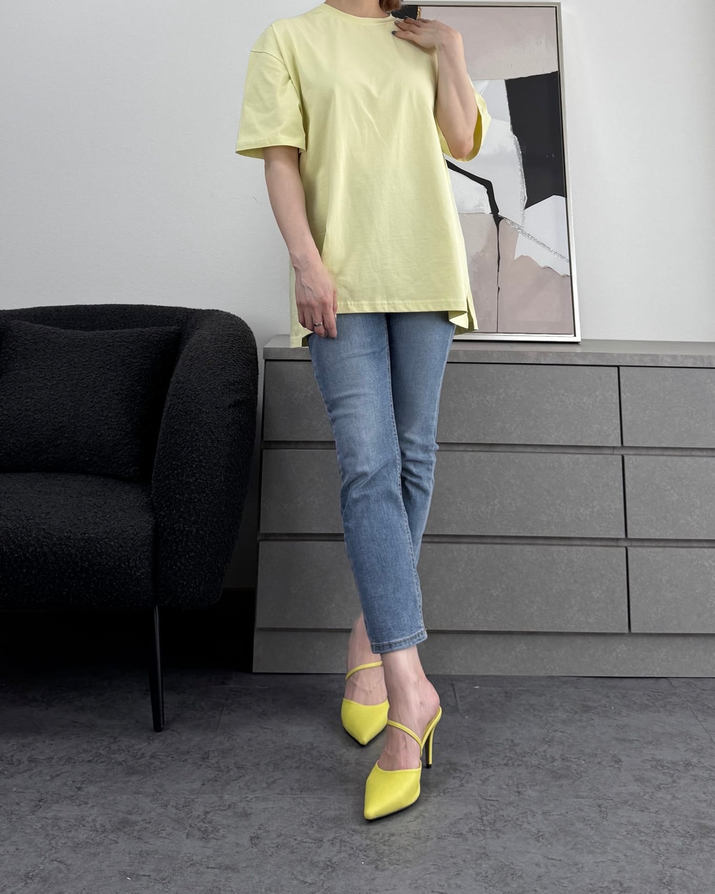 両サイドスリットオーバーTシャツ