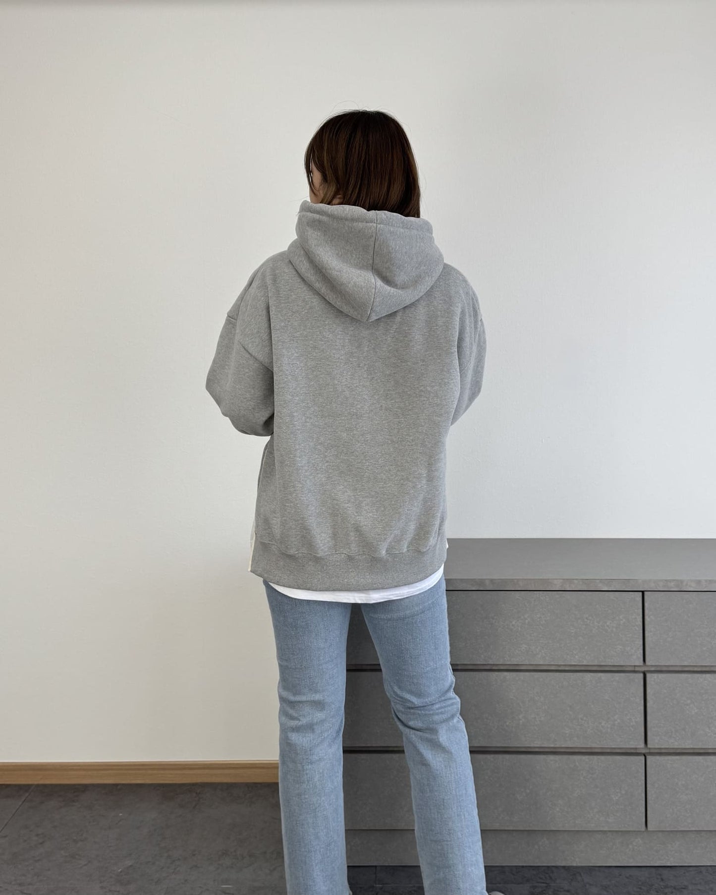 カットソーレイヤードパーカー