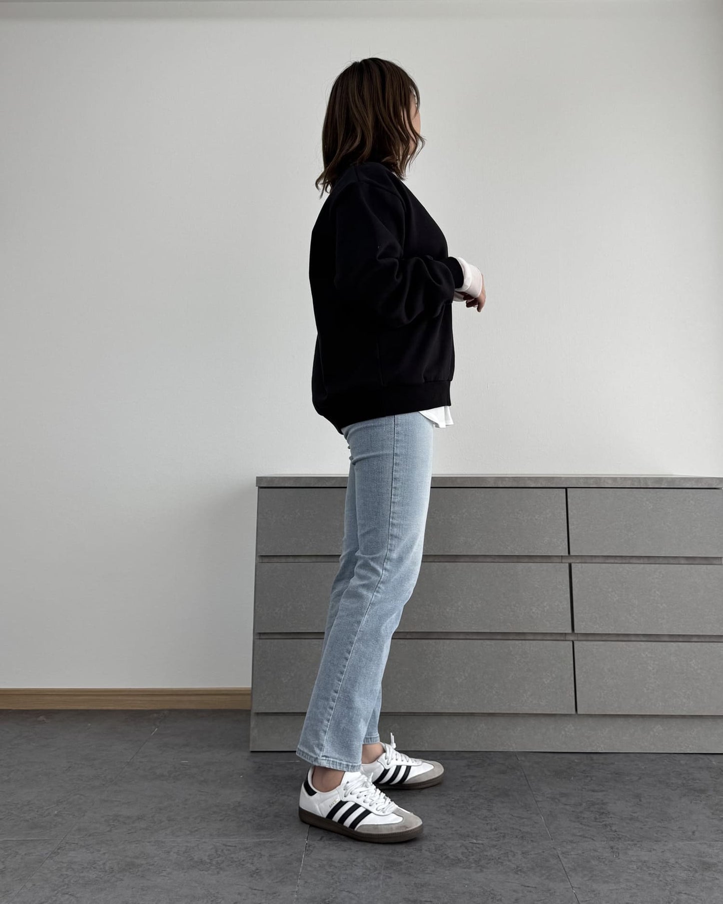 裏起毛Vネックトレーナー