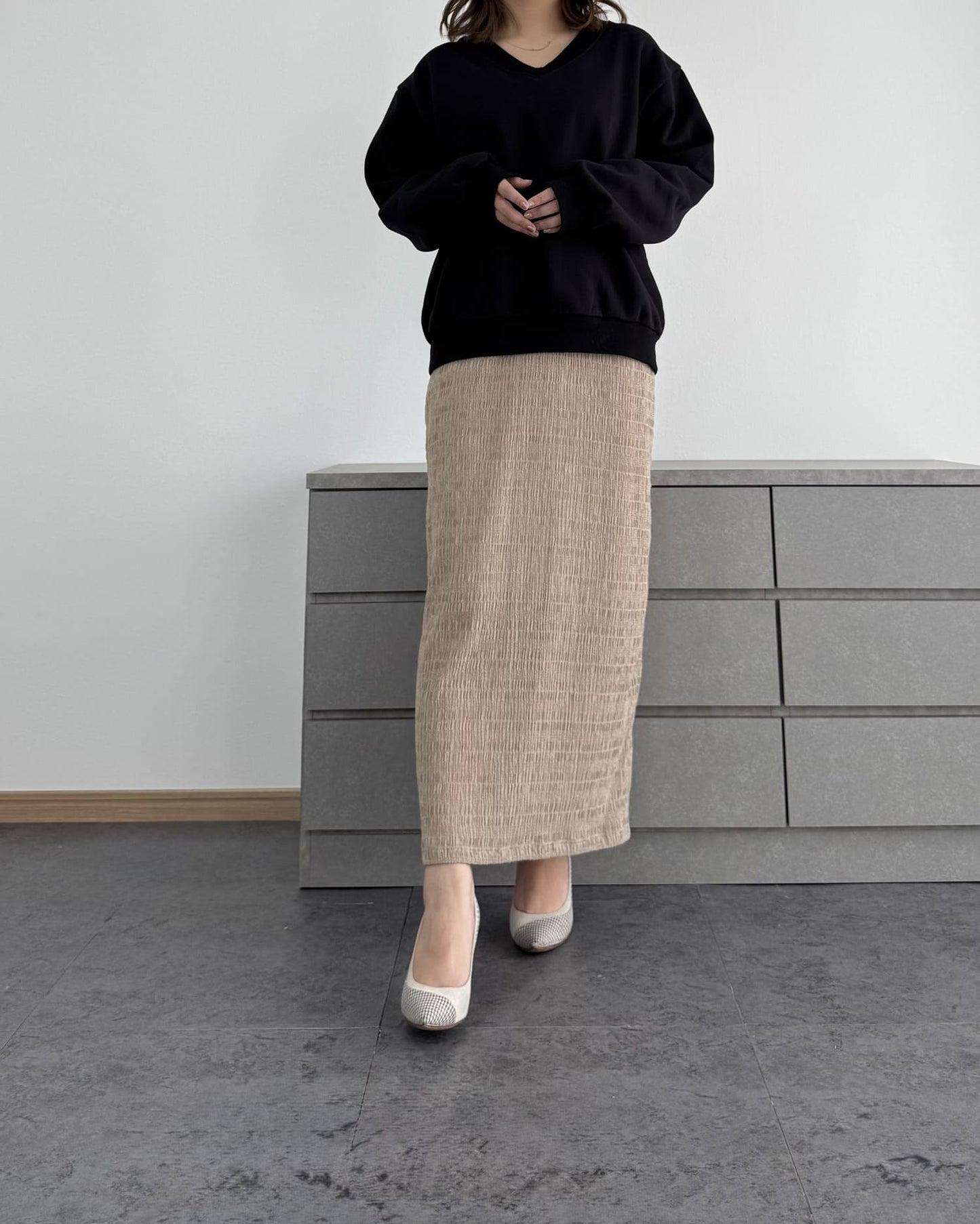 裏起毛Vネックトレーナー