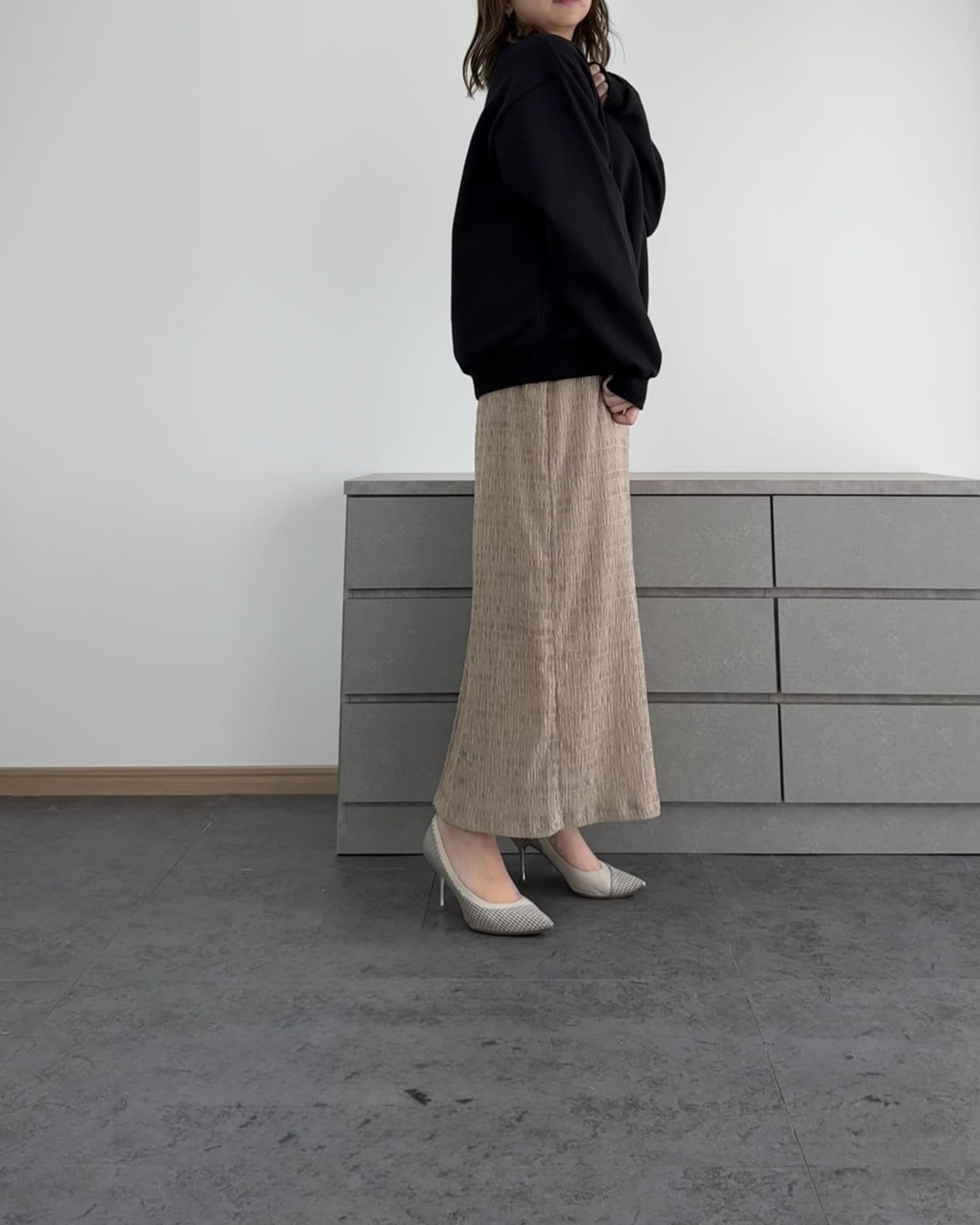 裏起毛Vネックトレーナー