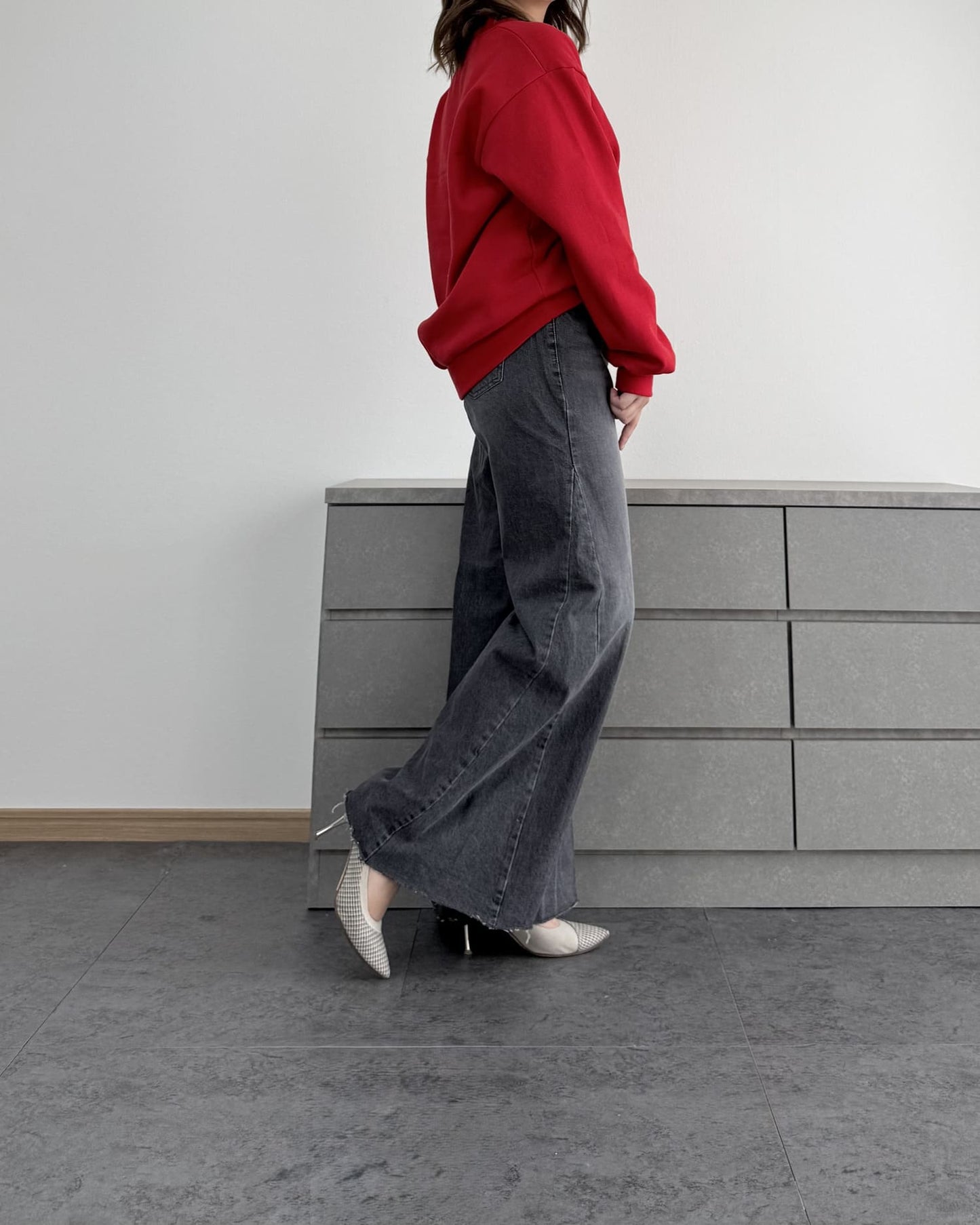 裏起毛Vネックトレーナー