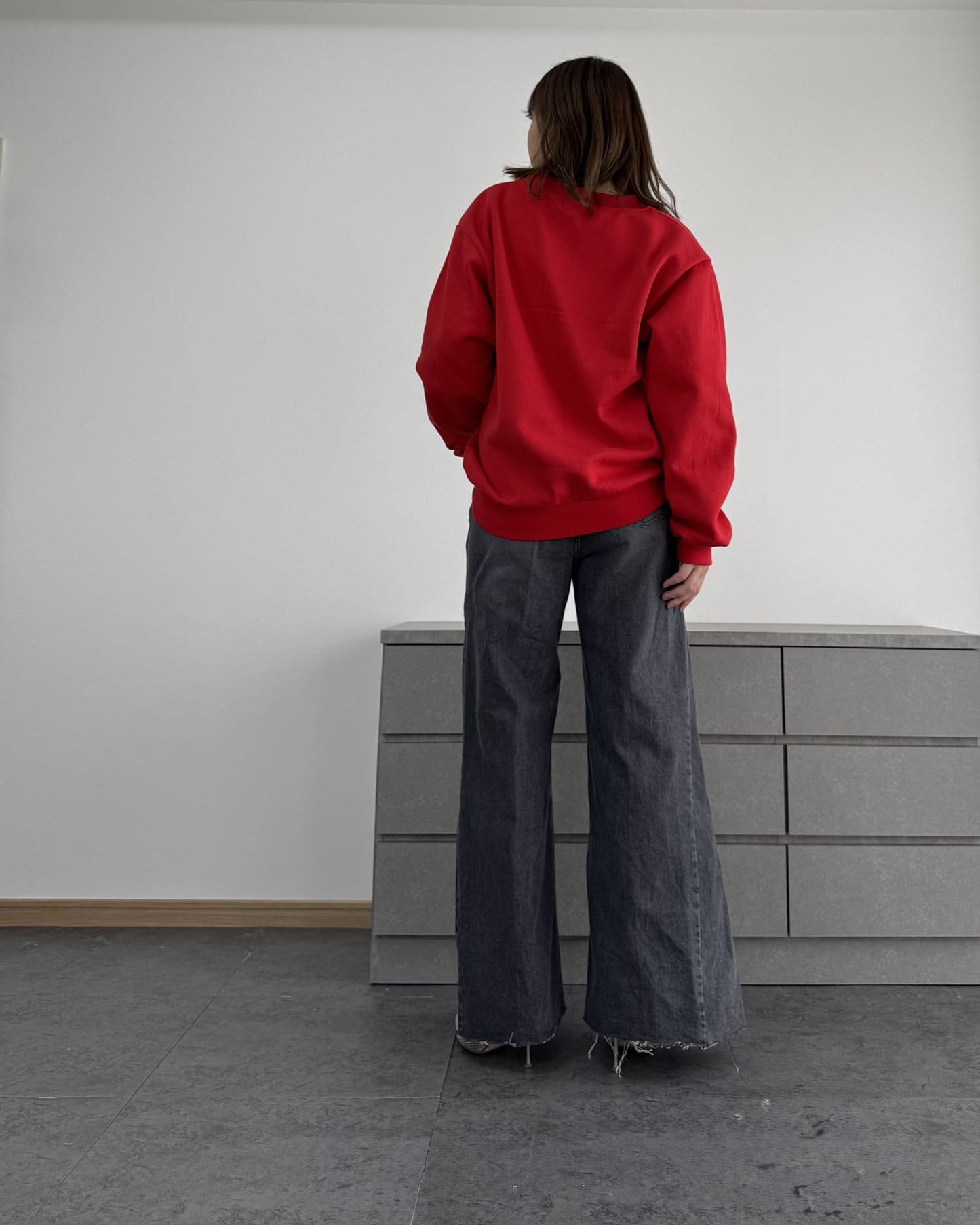 裏起毛Vネックトレーナー