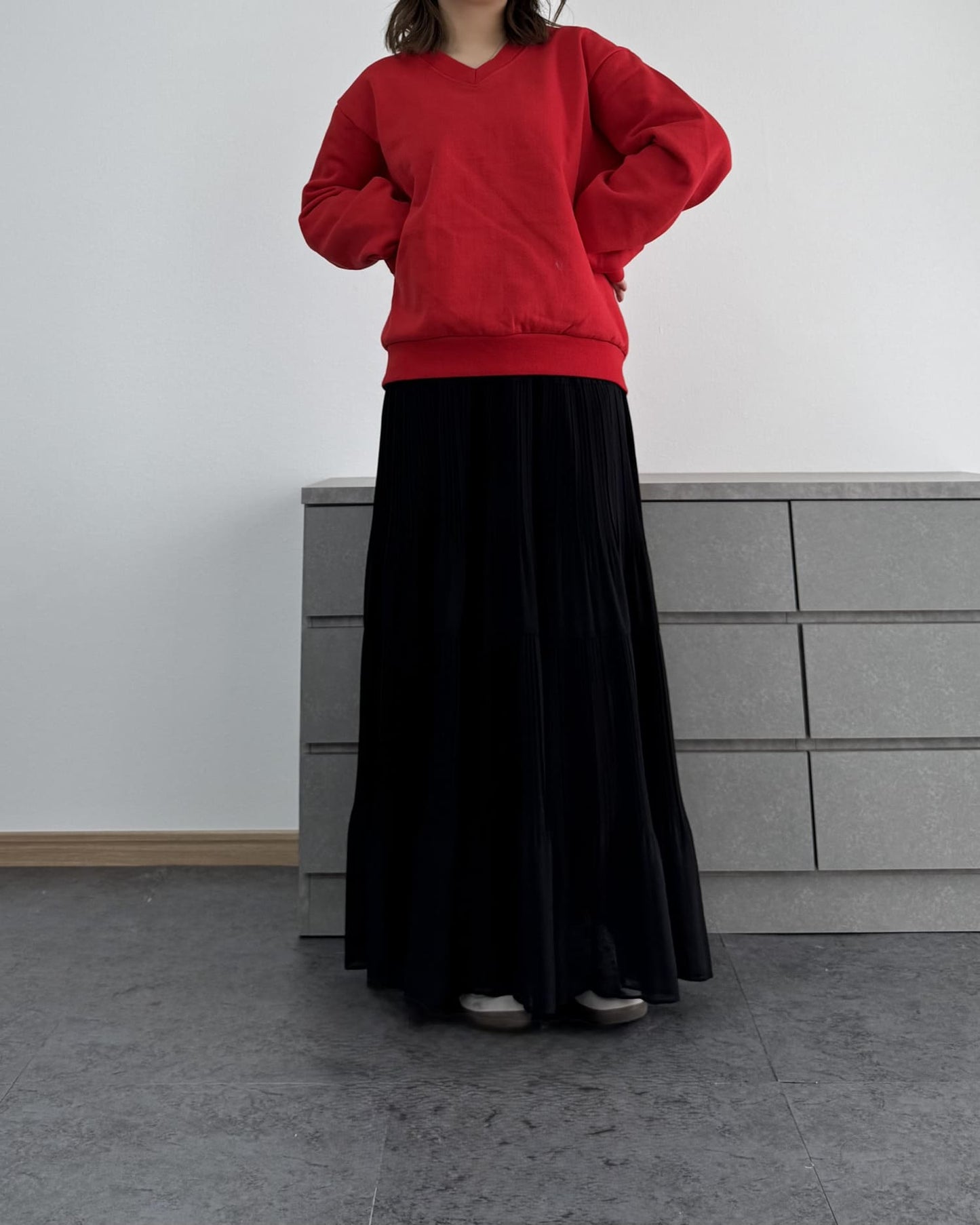 裏起毛Vネックトレーナー