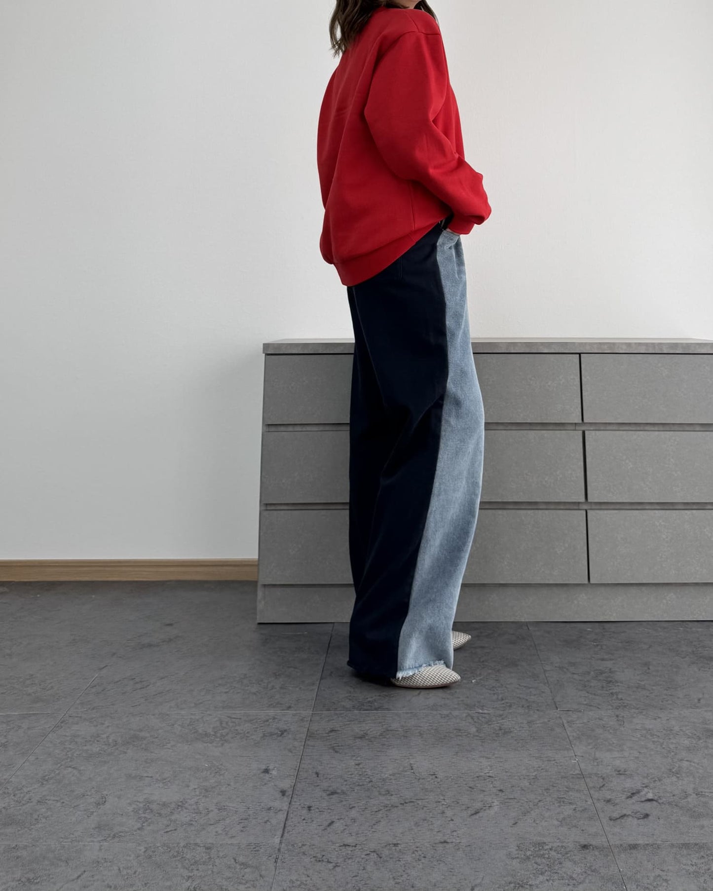 裏起毛Vネックトレーナー