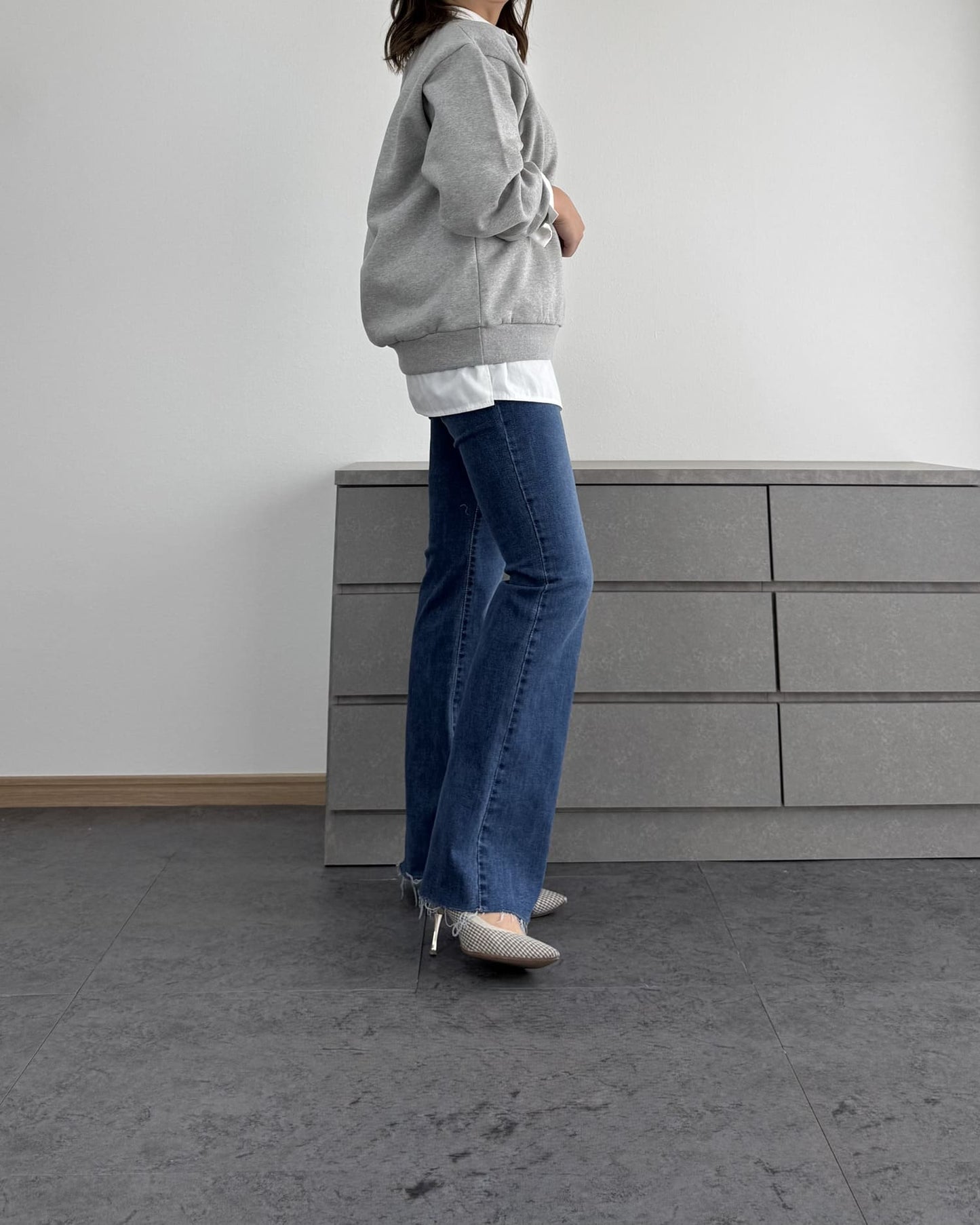 裏起毛Vネックトレーナー