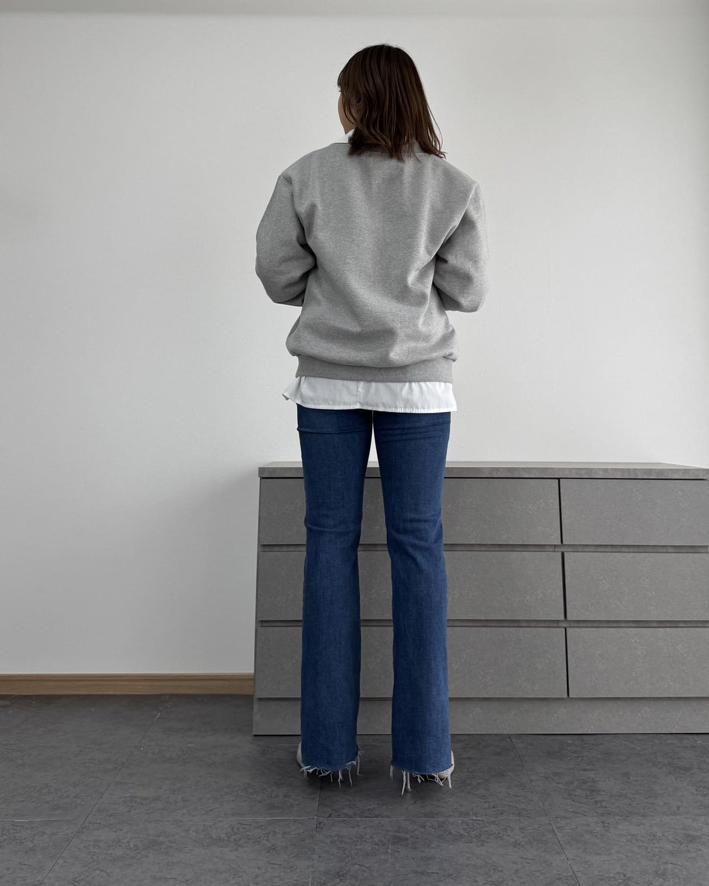 裏起毛Vネックトレーナー