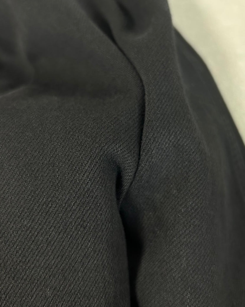 【美シルエット】ブラックストレッチフレアパンツ